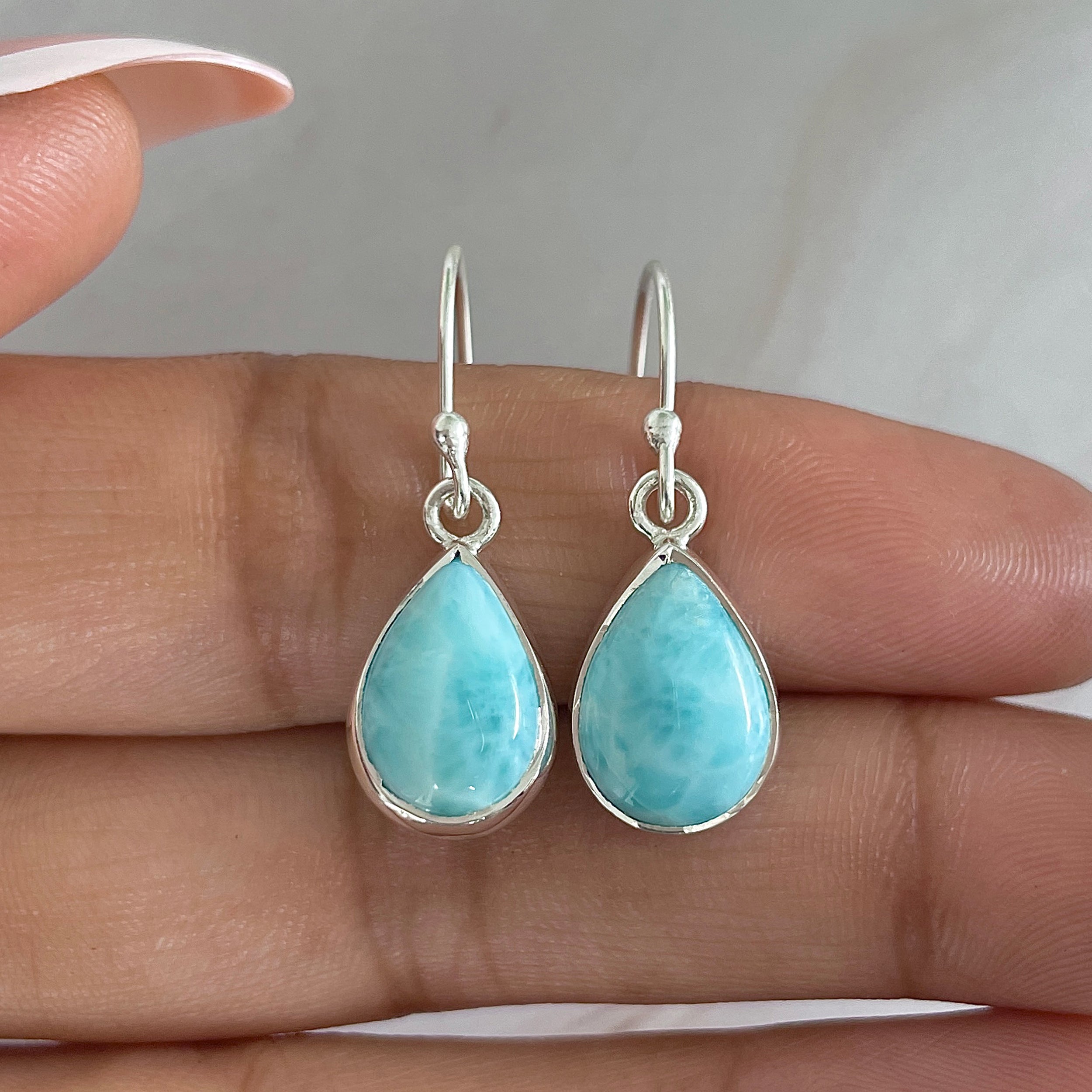 Larimar Earring-(LAR-E-1171.)