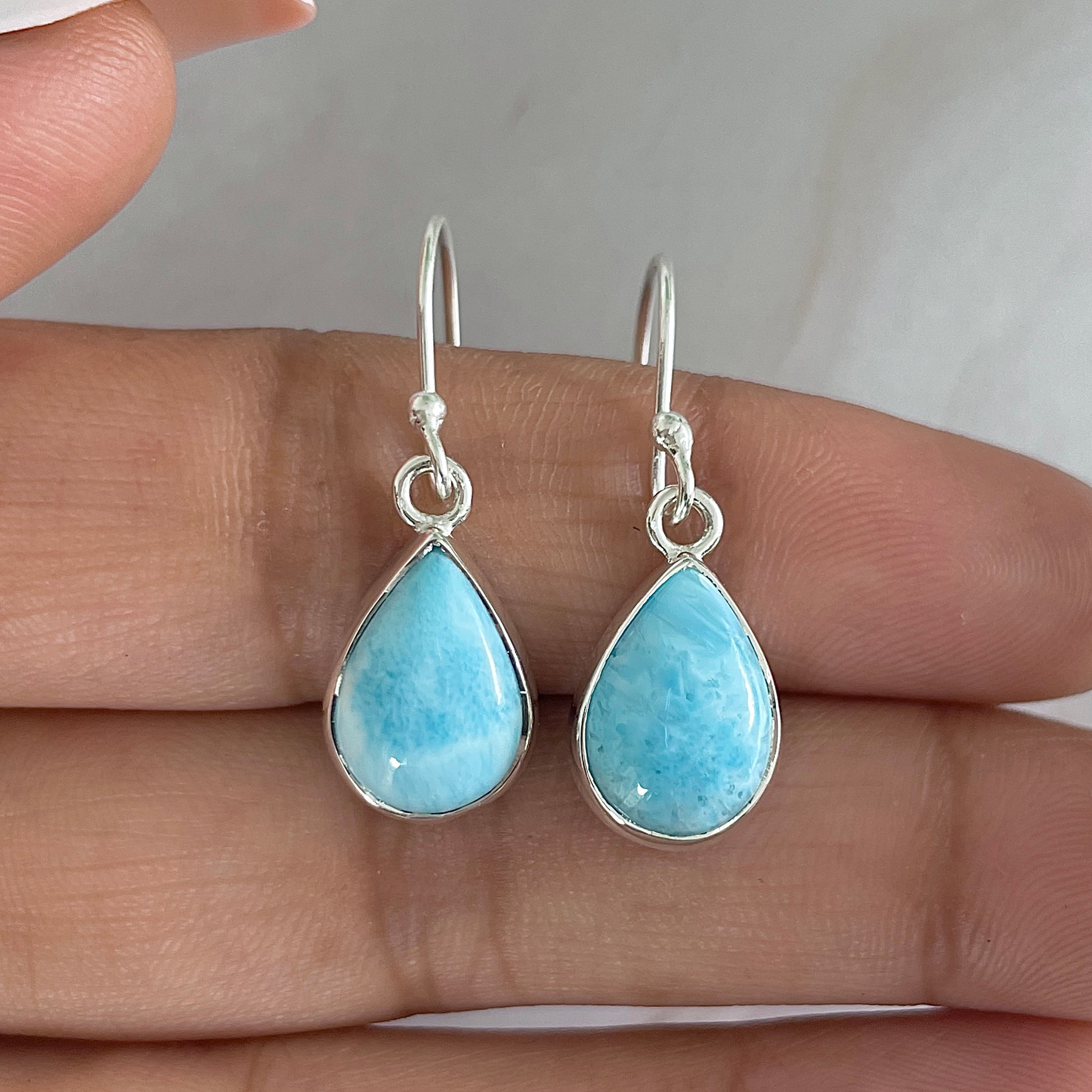 Larimar Earring-(LAR-E-1172.)