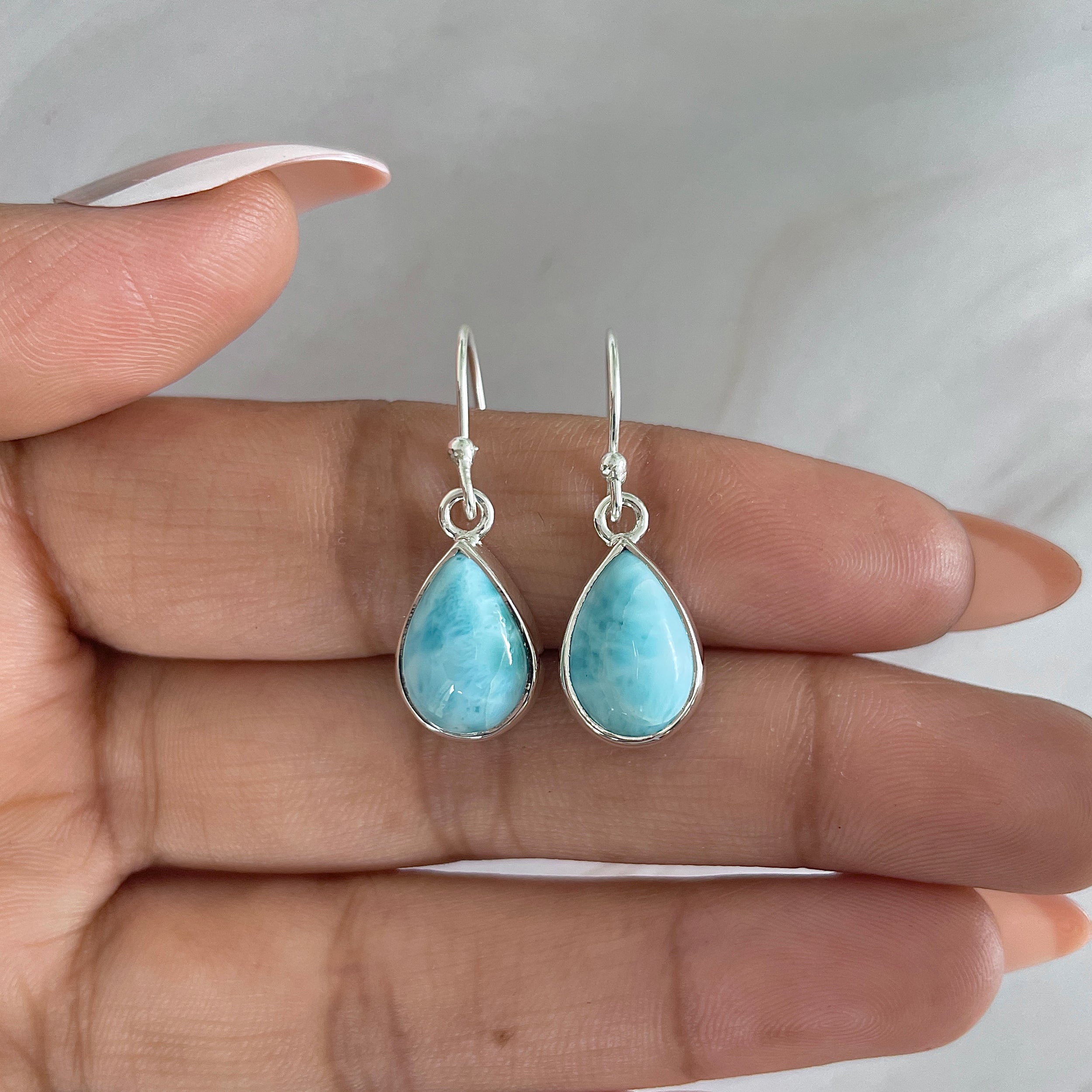 Larimar Earring-(LAR-E-1174.)