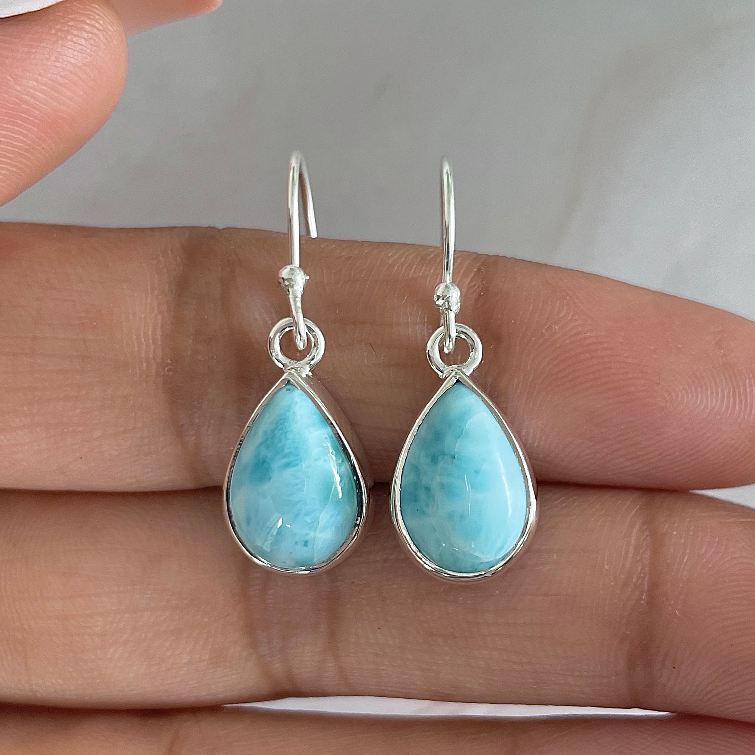 Larimar Earring-(LAR-E-1174.)