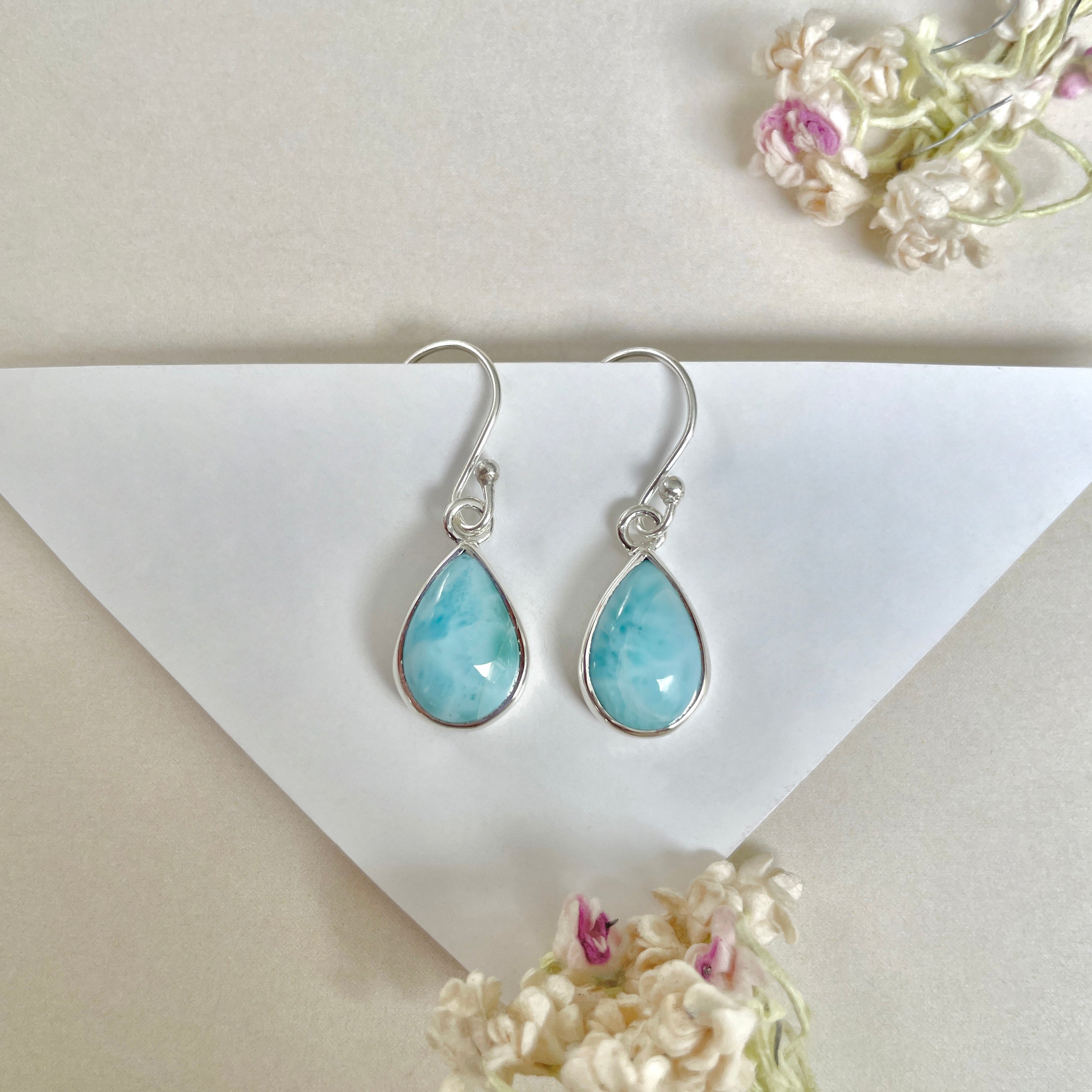 Larimar Earring-(LAR-E-1174.)