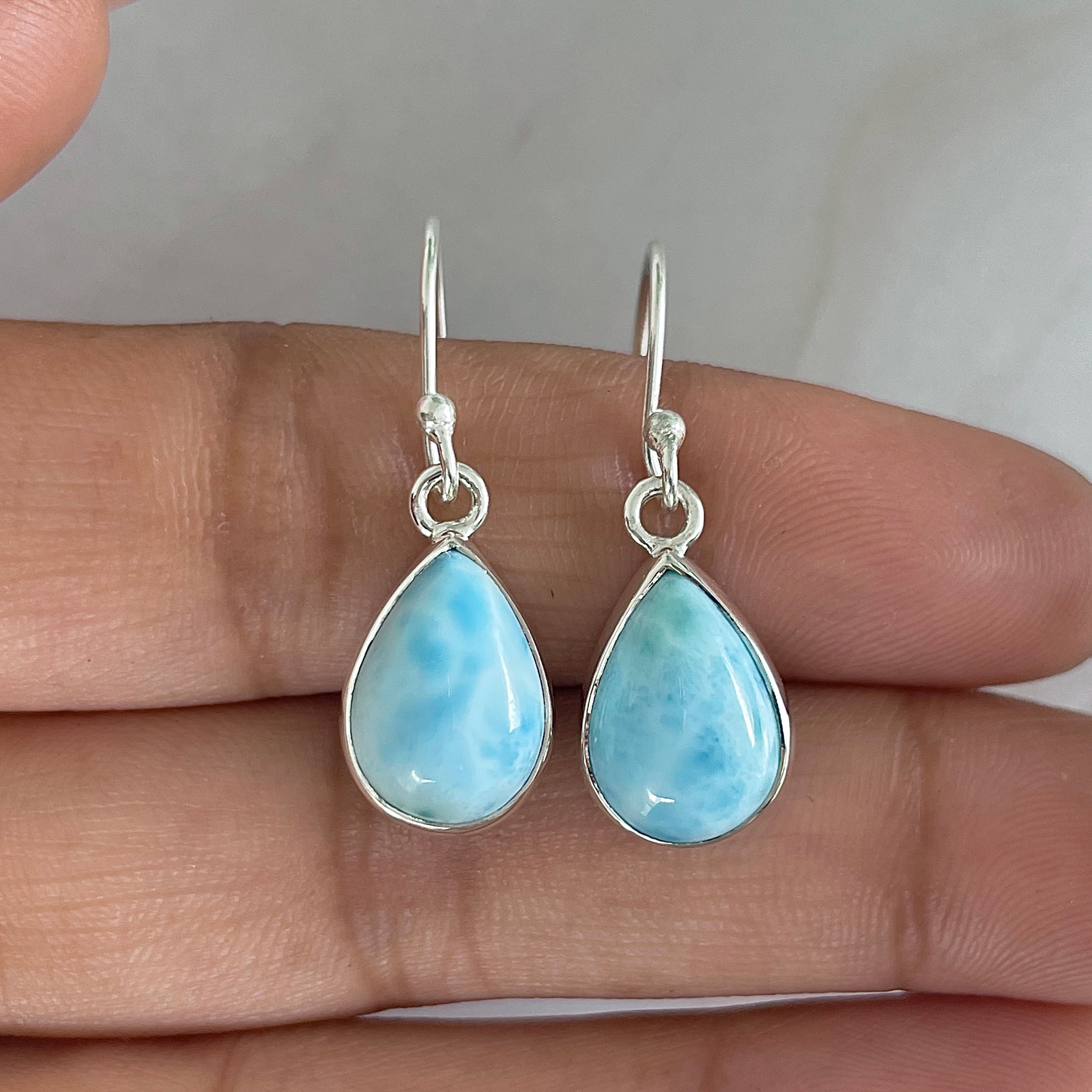 Larimar Earring-(LAR-E-1175.)