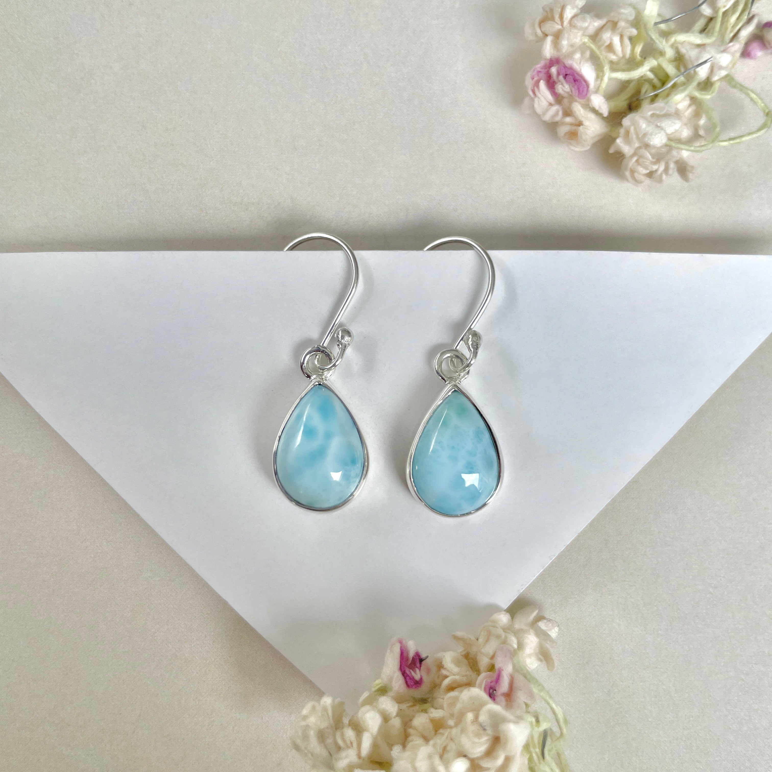 Larimar Earring-(LAR-E-1175.)