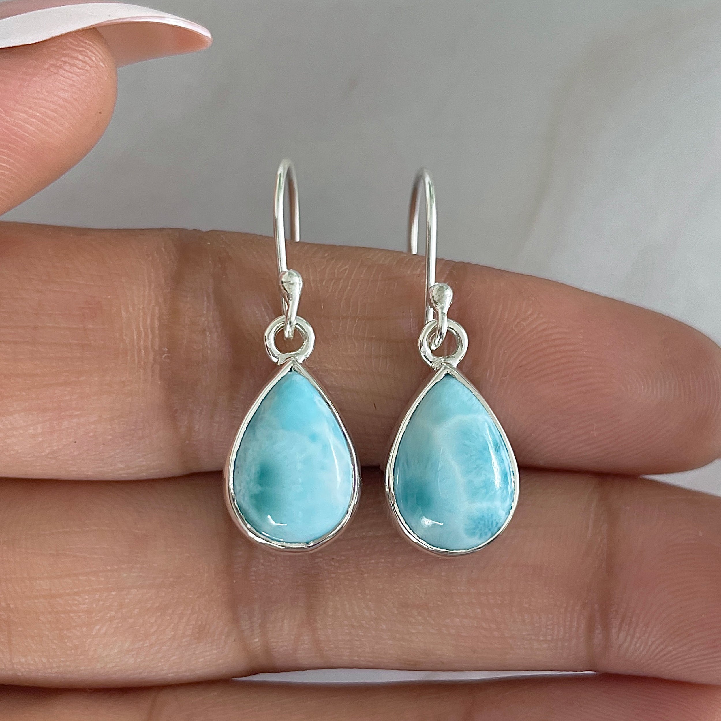 Larimar Earring-(LAR-E-1176.)