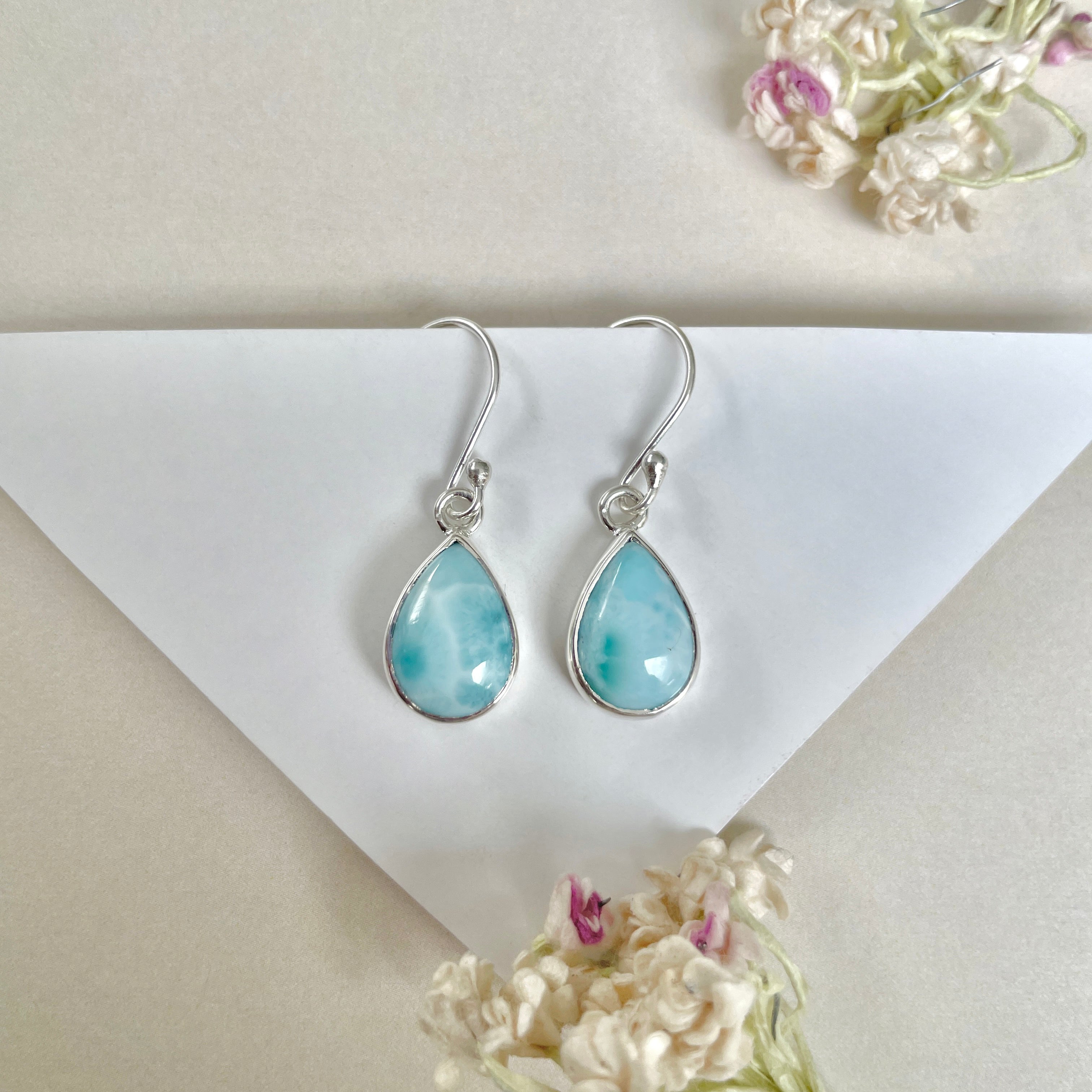 Larimar Earring-(LAR-E-1176.)