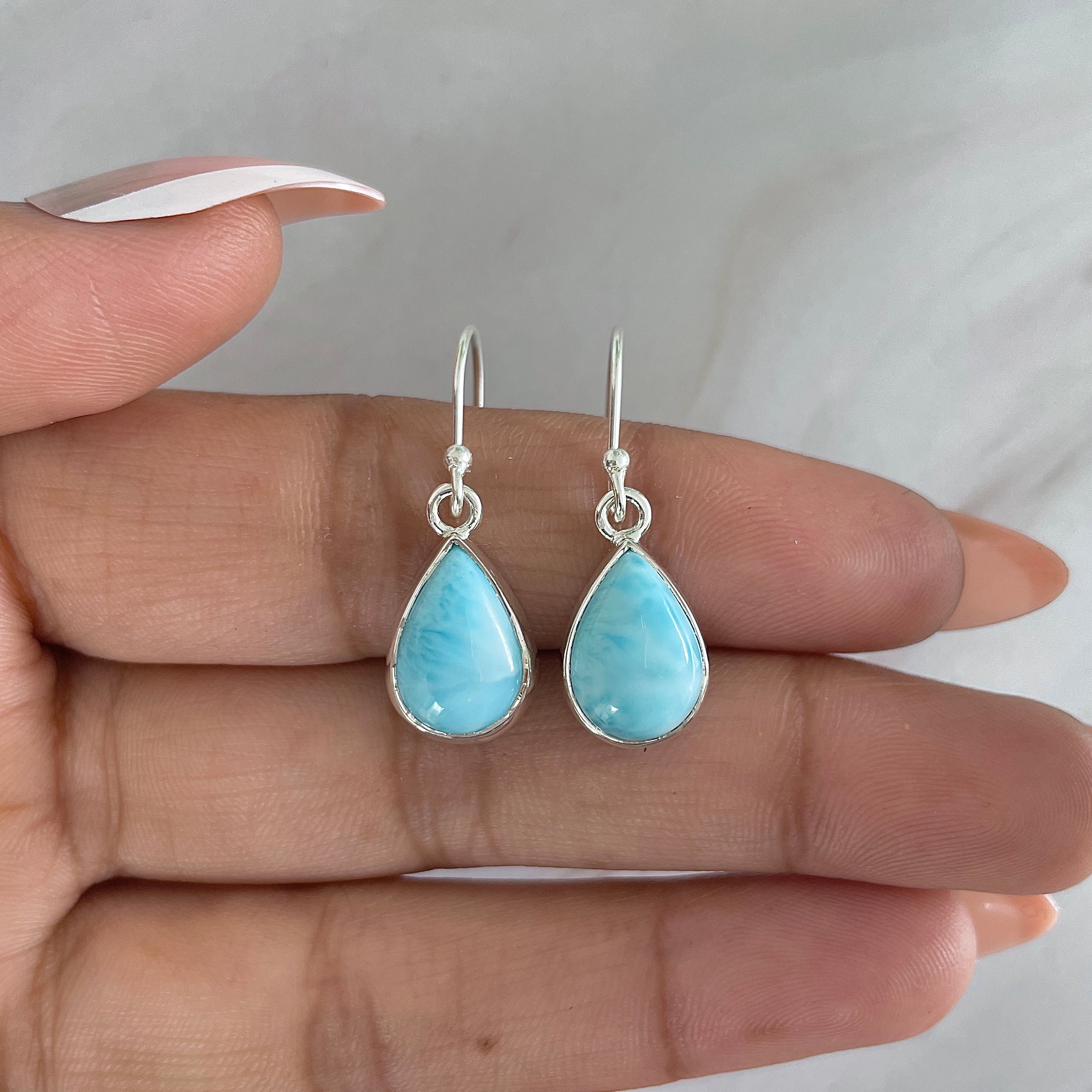 Larimar Earring-(LAR-E-1179.)