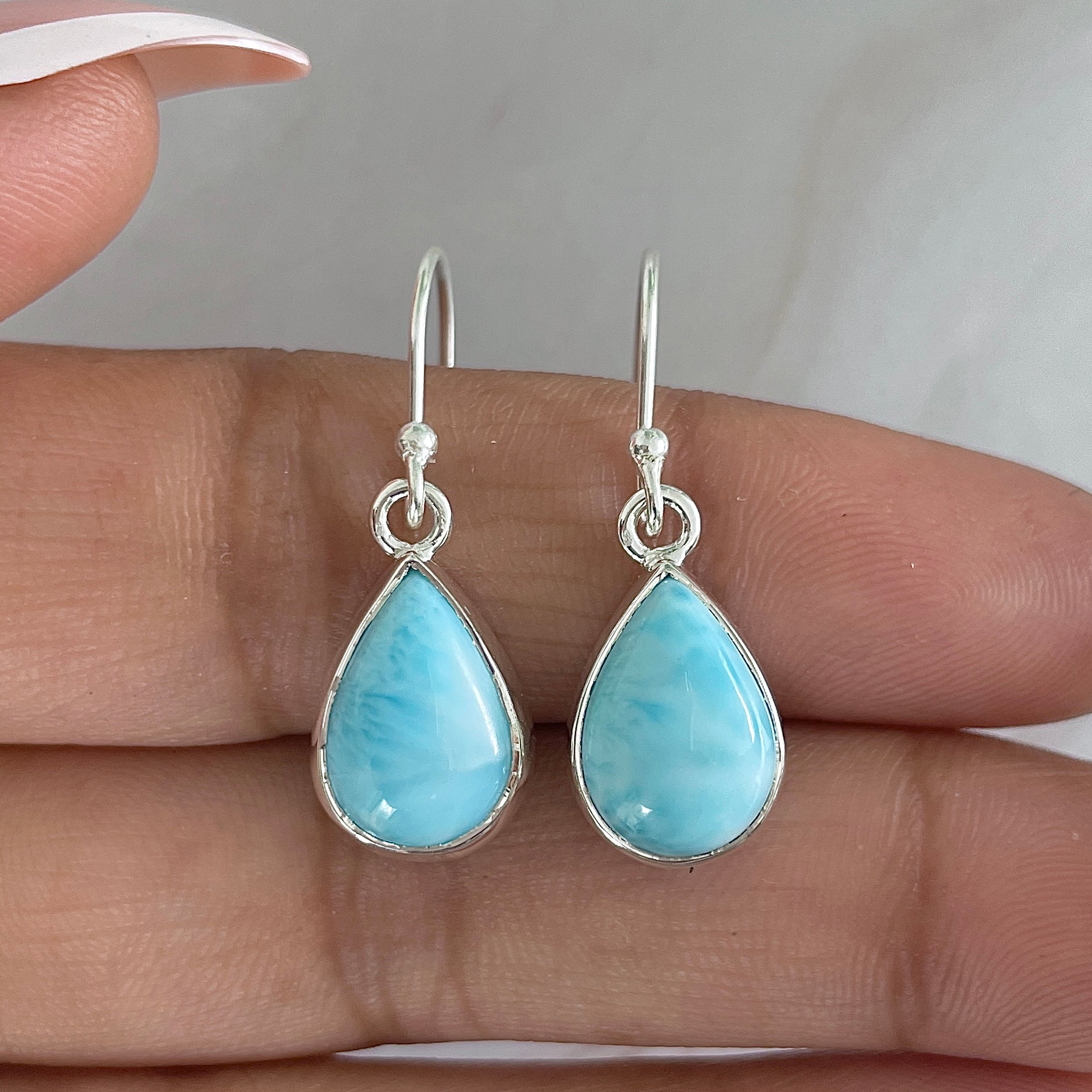 Larimar Earring-(LAR-E-1179.)