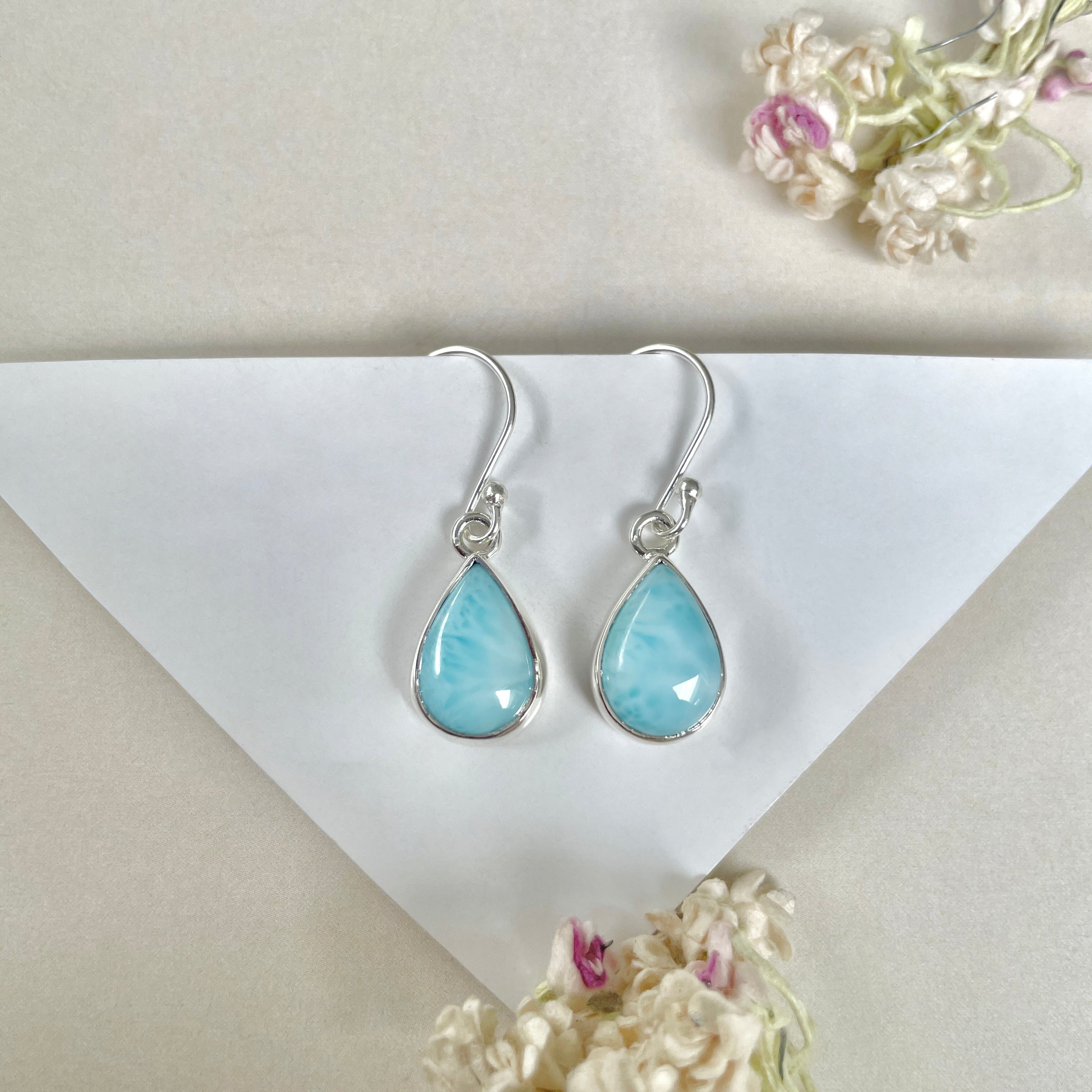 Larimar Earring-(LAR-E-1179.)
