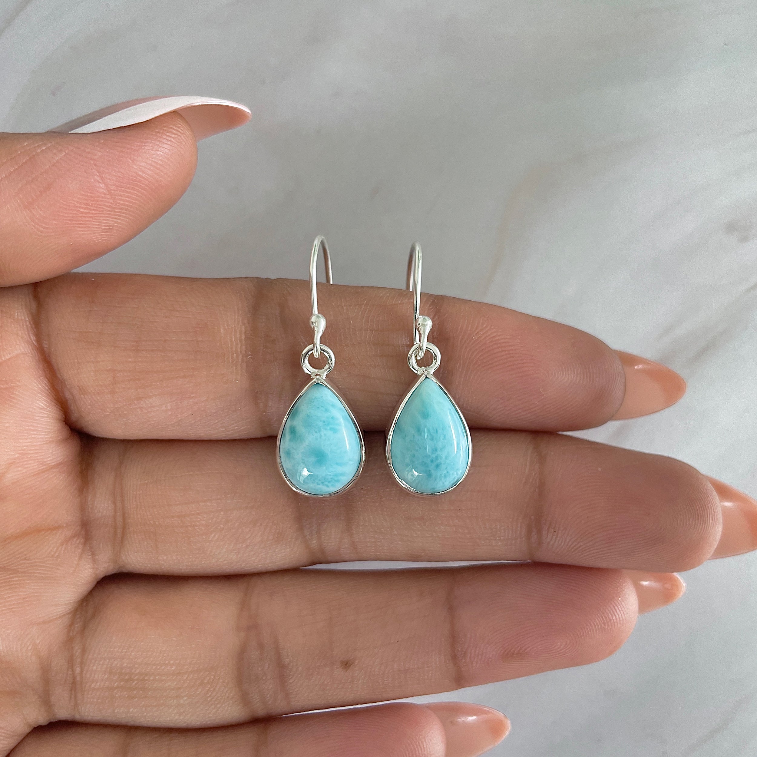 Larimar Earring-(LAR-E-1180.)