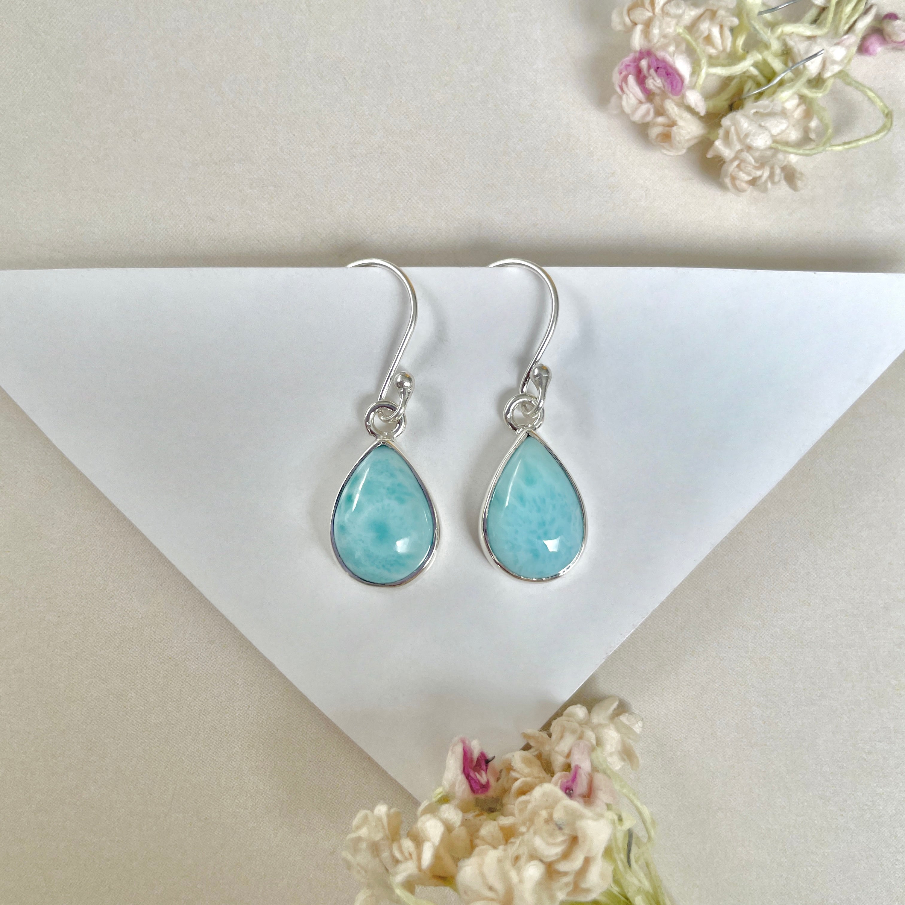 Larimar Earring-(LAR-E-1180.)