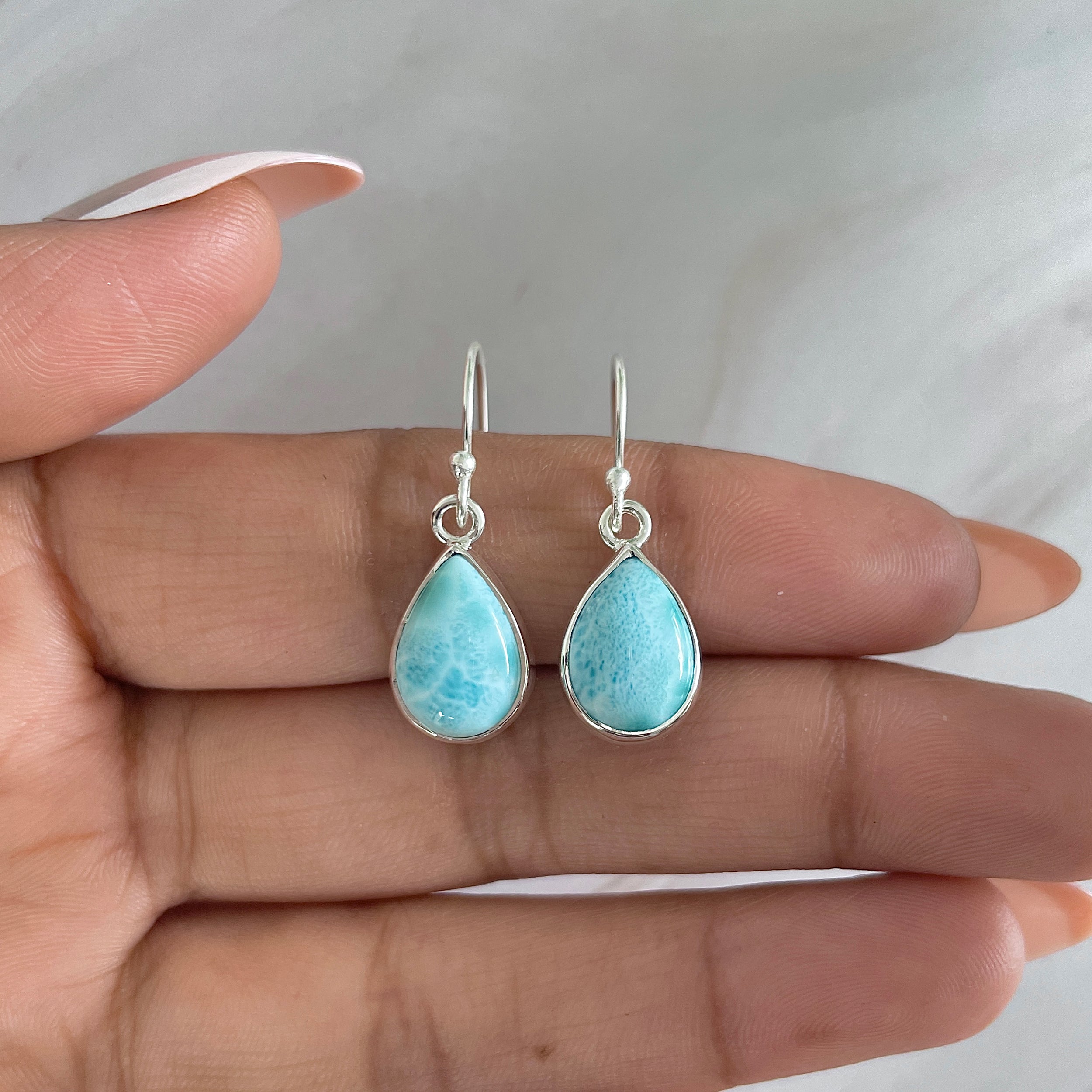 Larimar Earring-(LAR-E-1181.)
