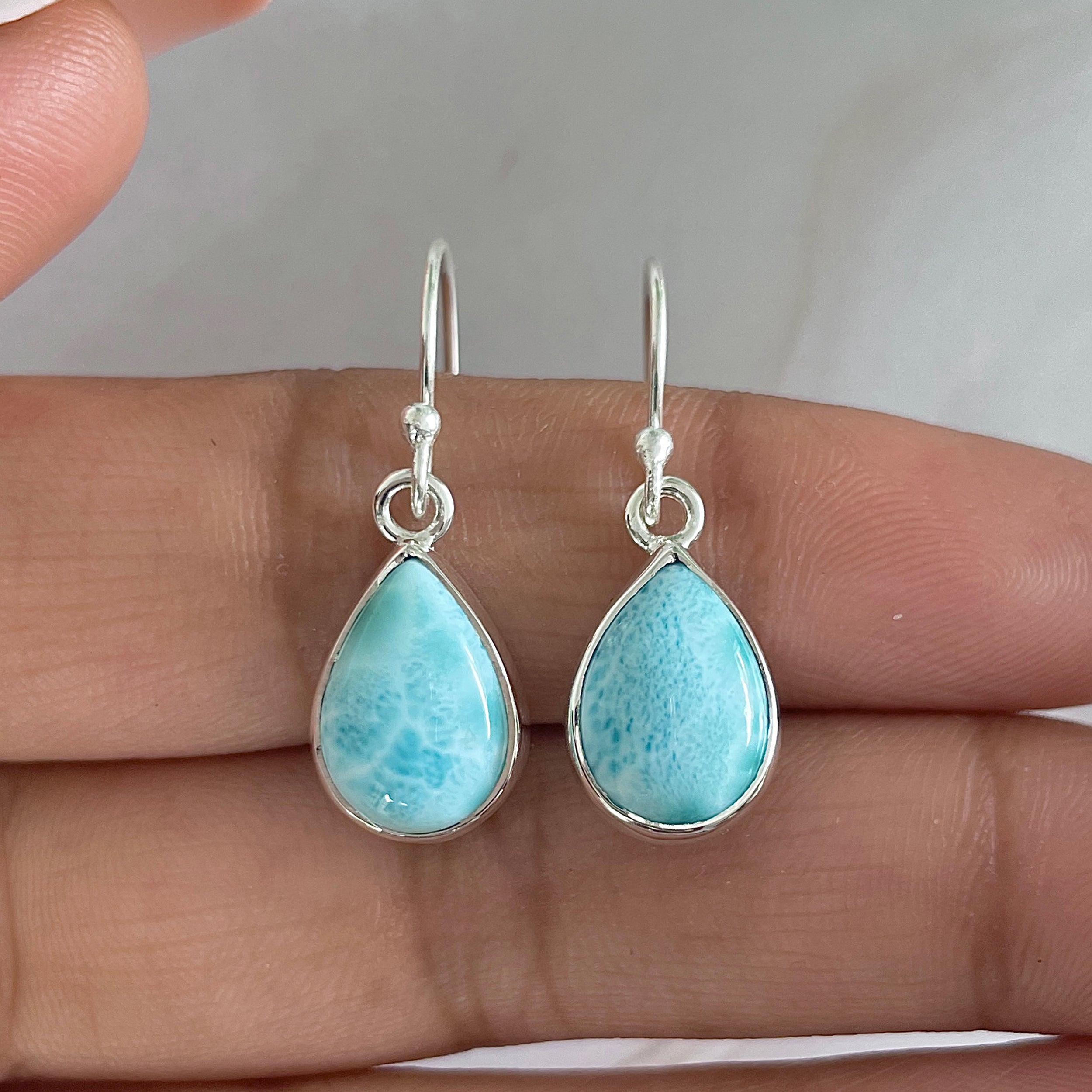 Larimar Earring-(LAR-E-1181.)