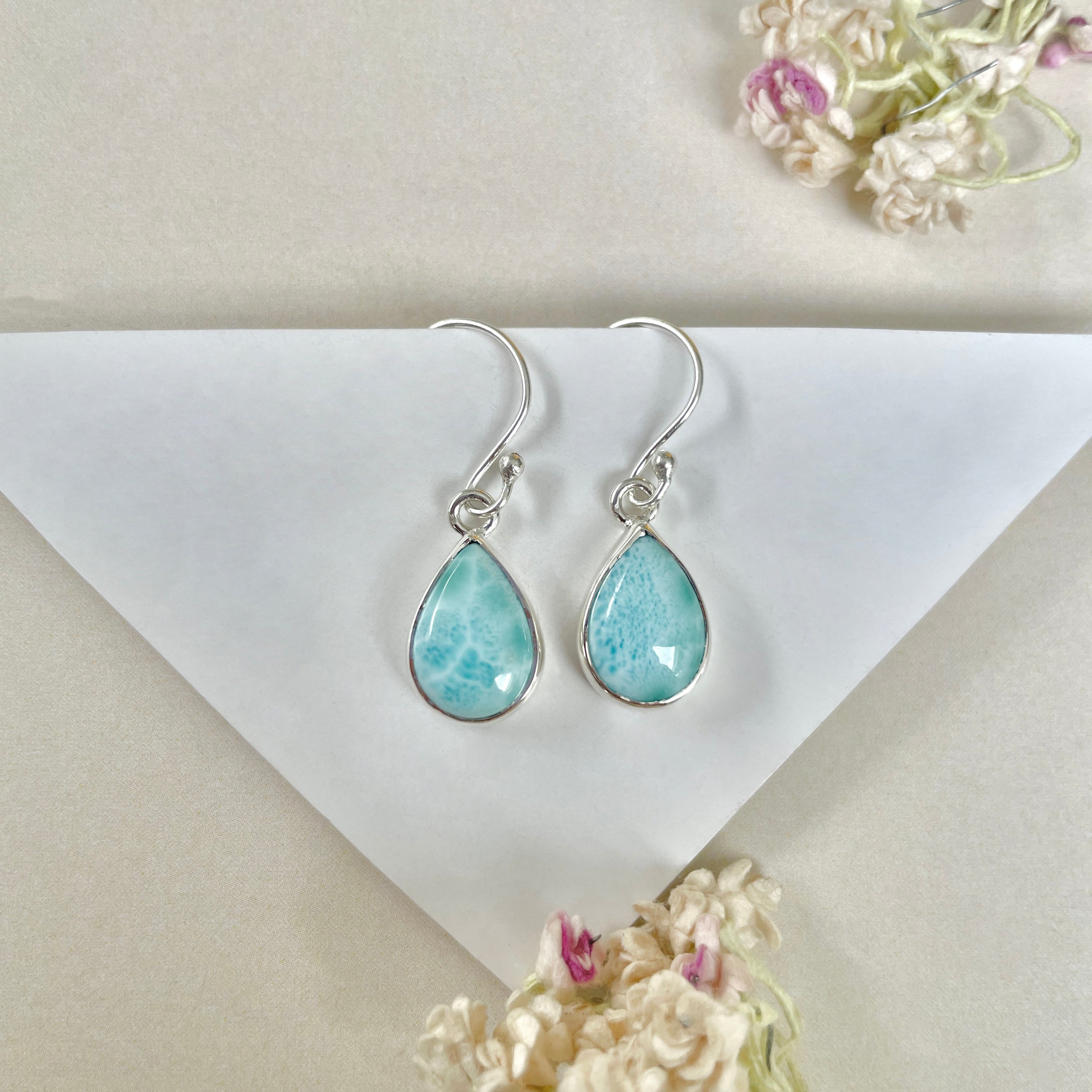 Larimar Earring-(LAR-E-1181.)