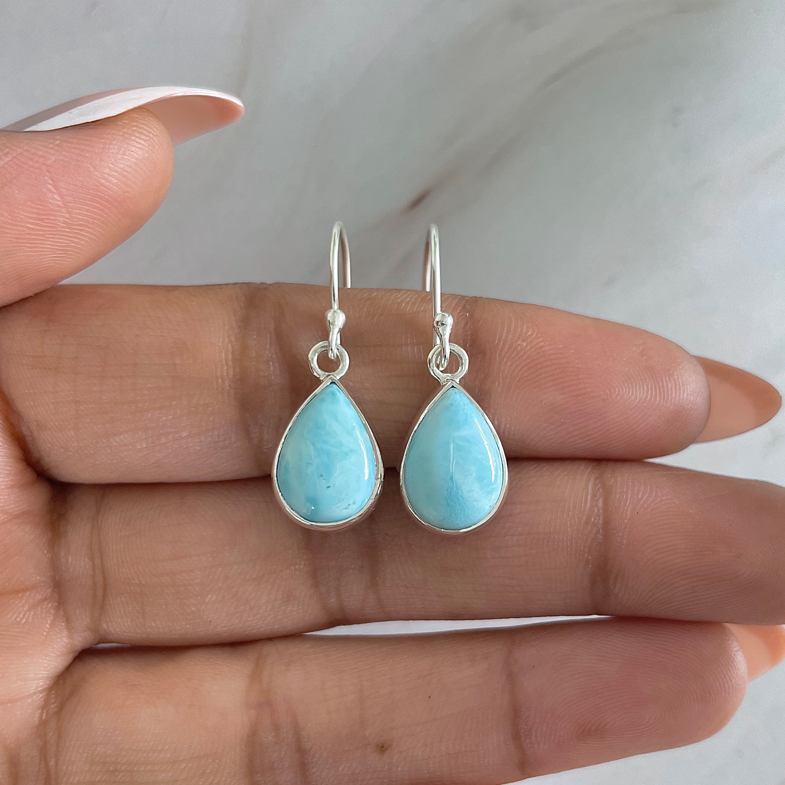 Larimar Earring-(LAR-E-1182.)