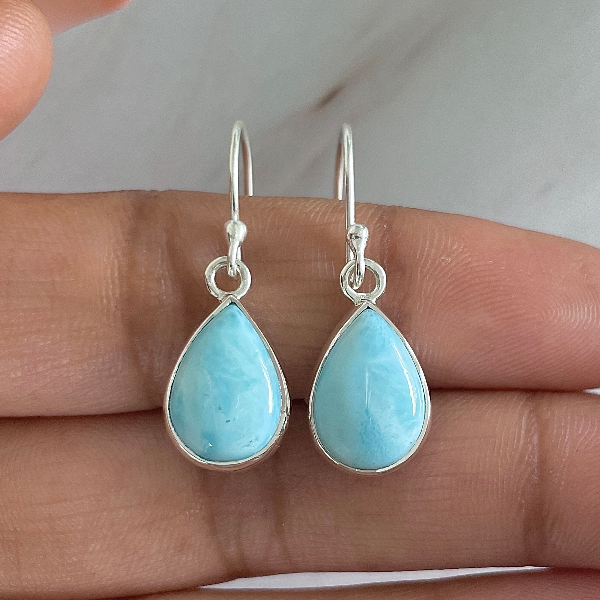 Larimar Earring-(LAR-E-1182.)