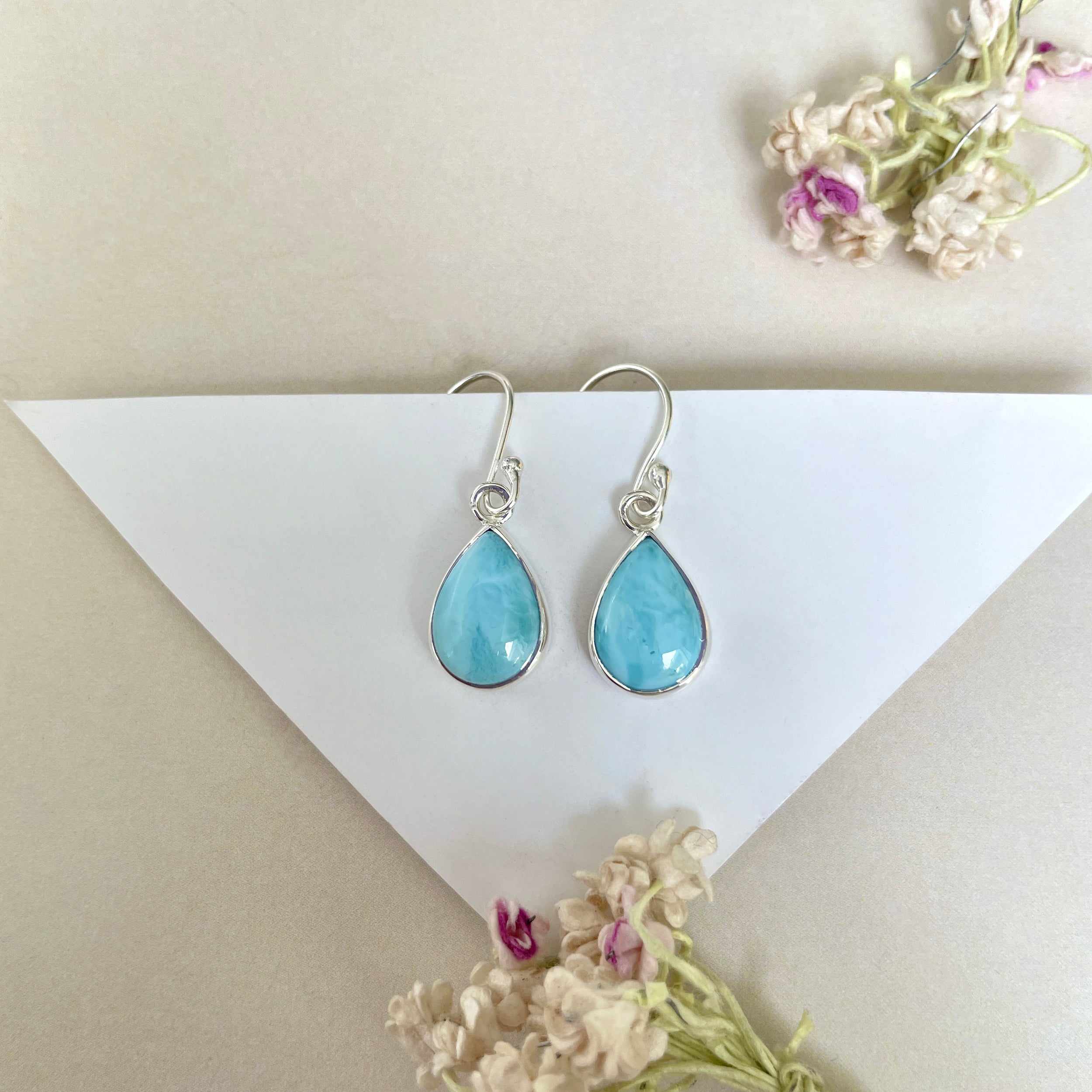 Larimar Earring-(LAR-E-1182.)