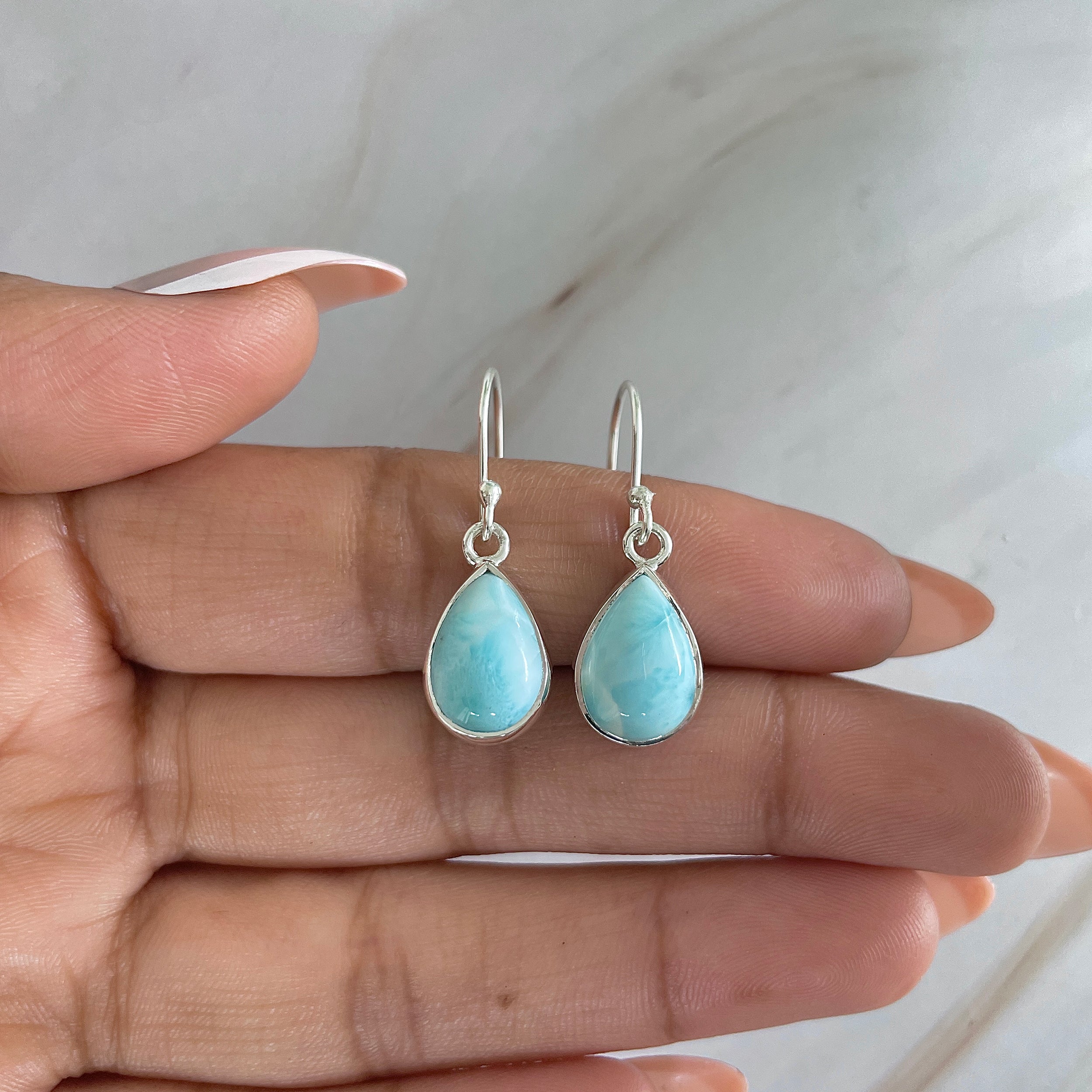 Larimar Earring-(LAR-E-1183.)