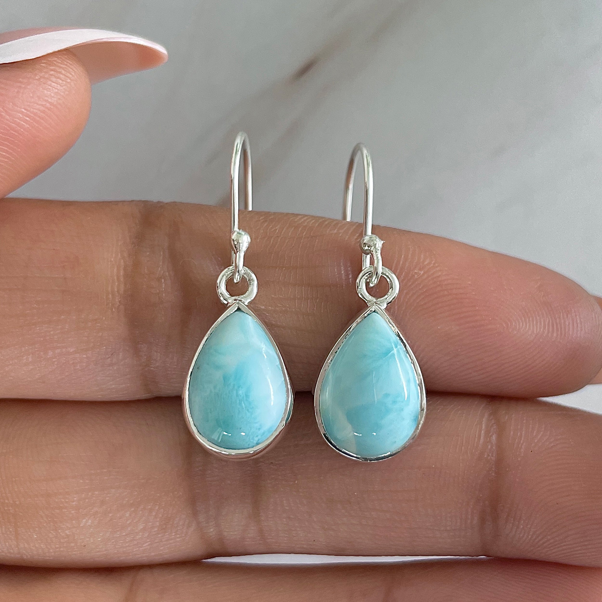 Larimar Earring-(LAR-E-1183.)