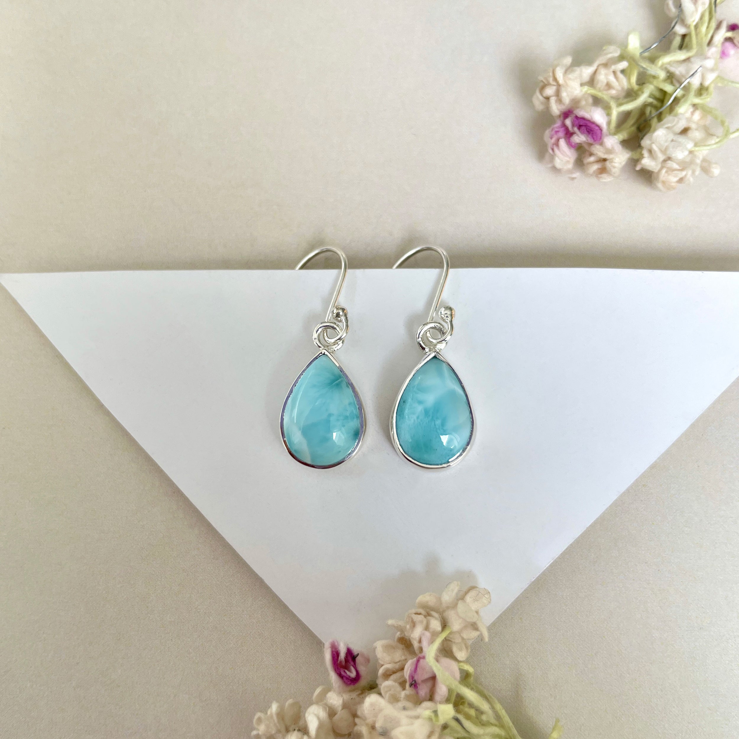 Larimar Earring-(LAR-E-1183.)