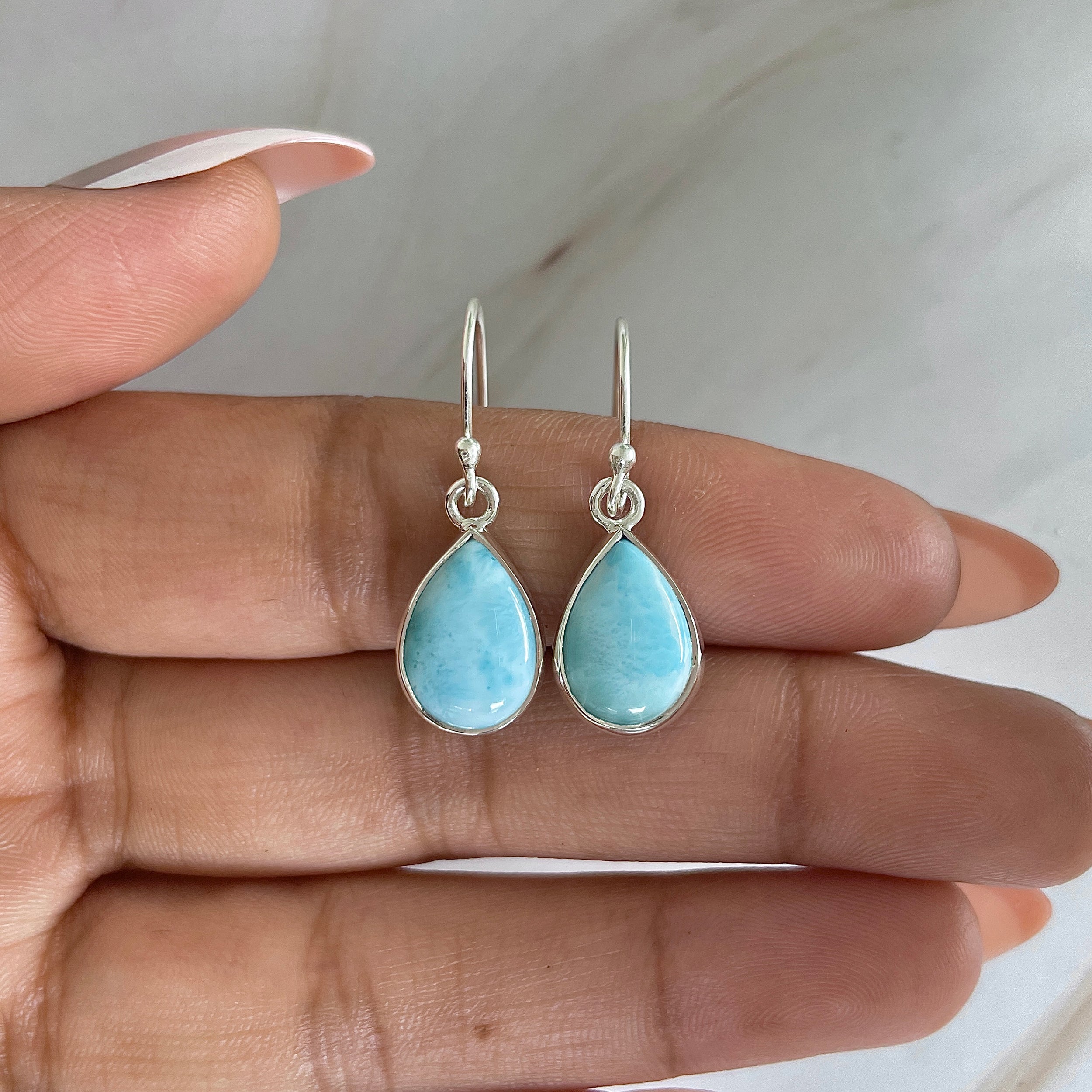 Larimar Earring-(LAR-E-1184.)