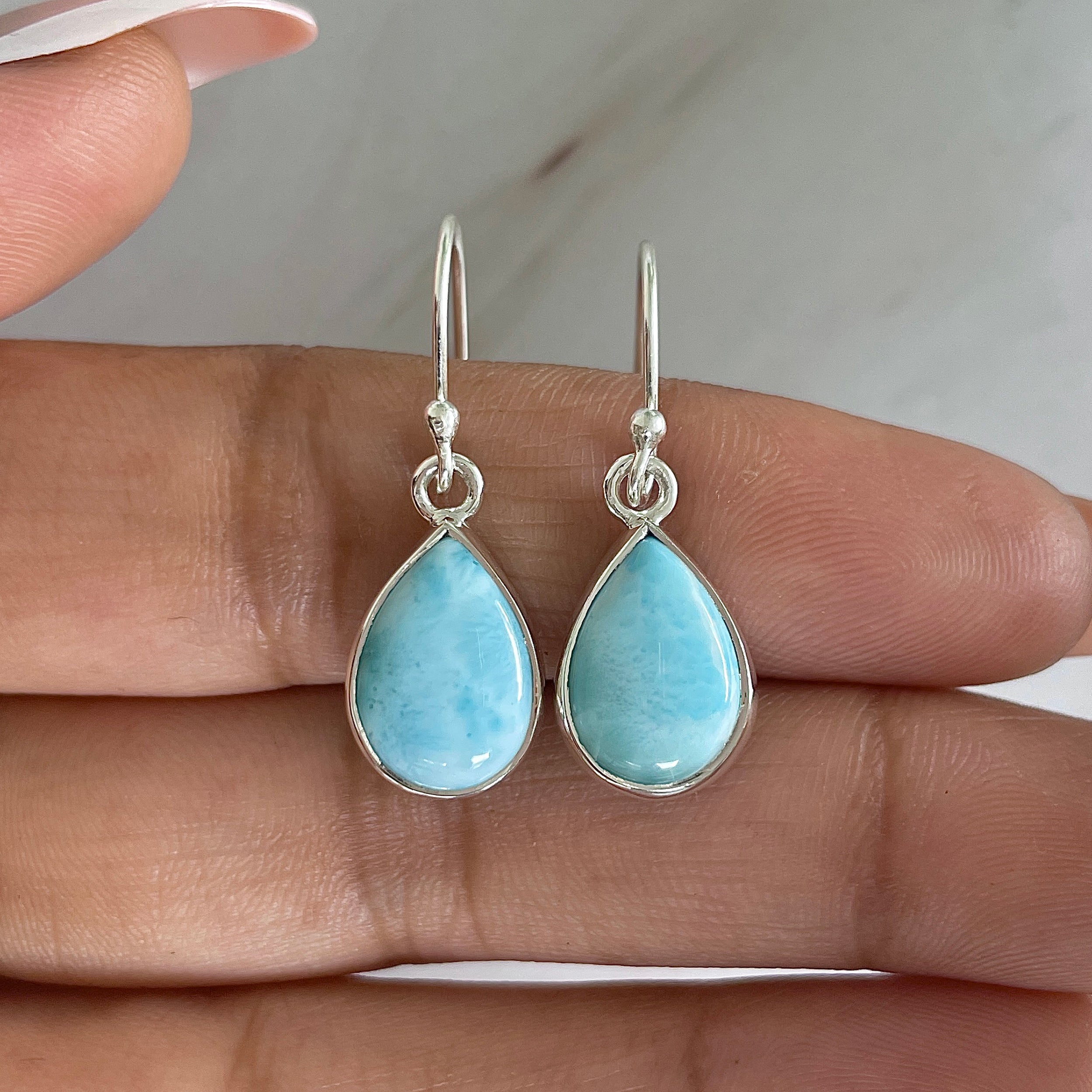 Larimar Earring-(LAR-E-1184.)