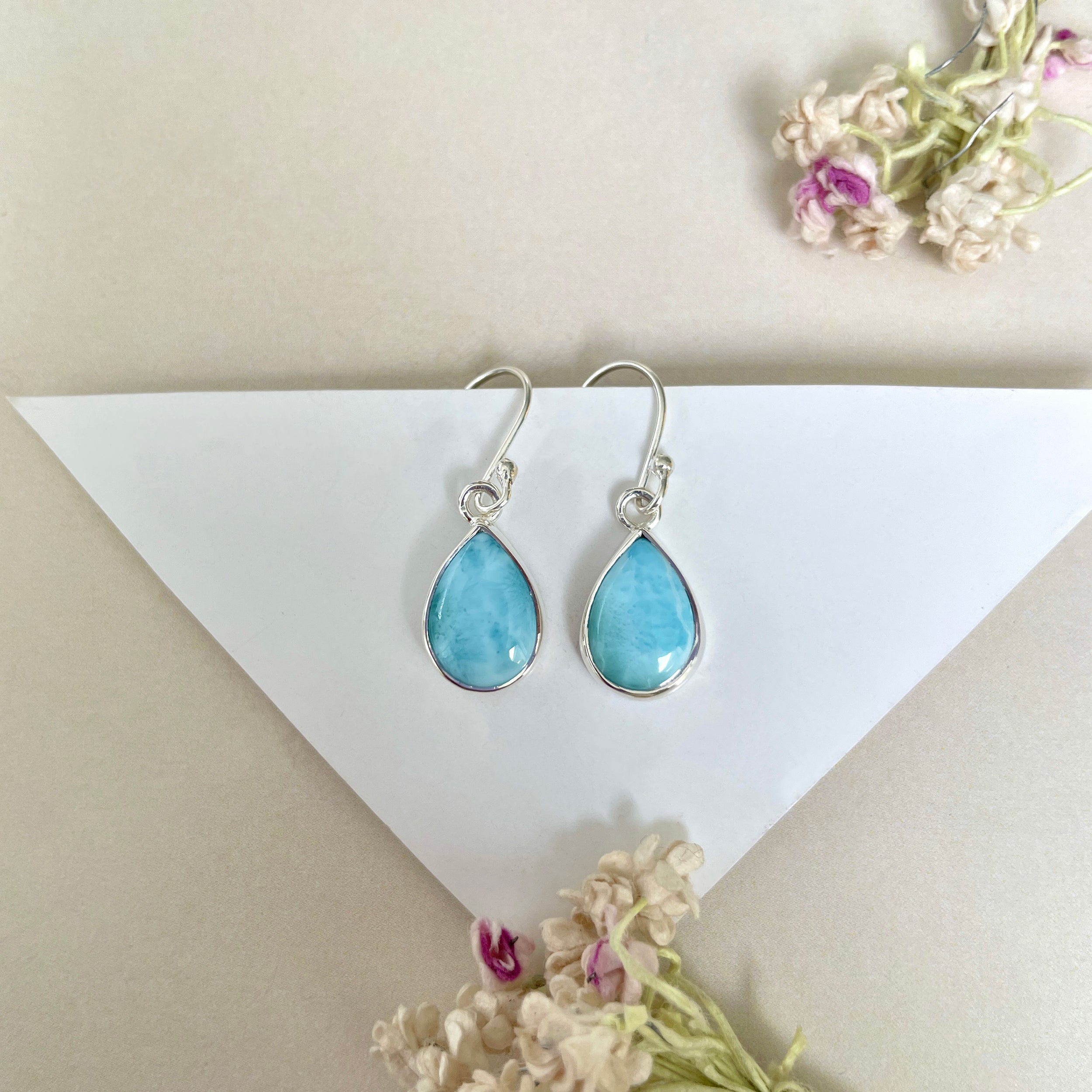 Larimar Earring-(LAR-E-1184.)