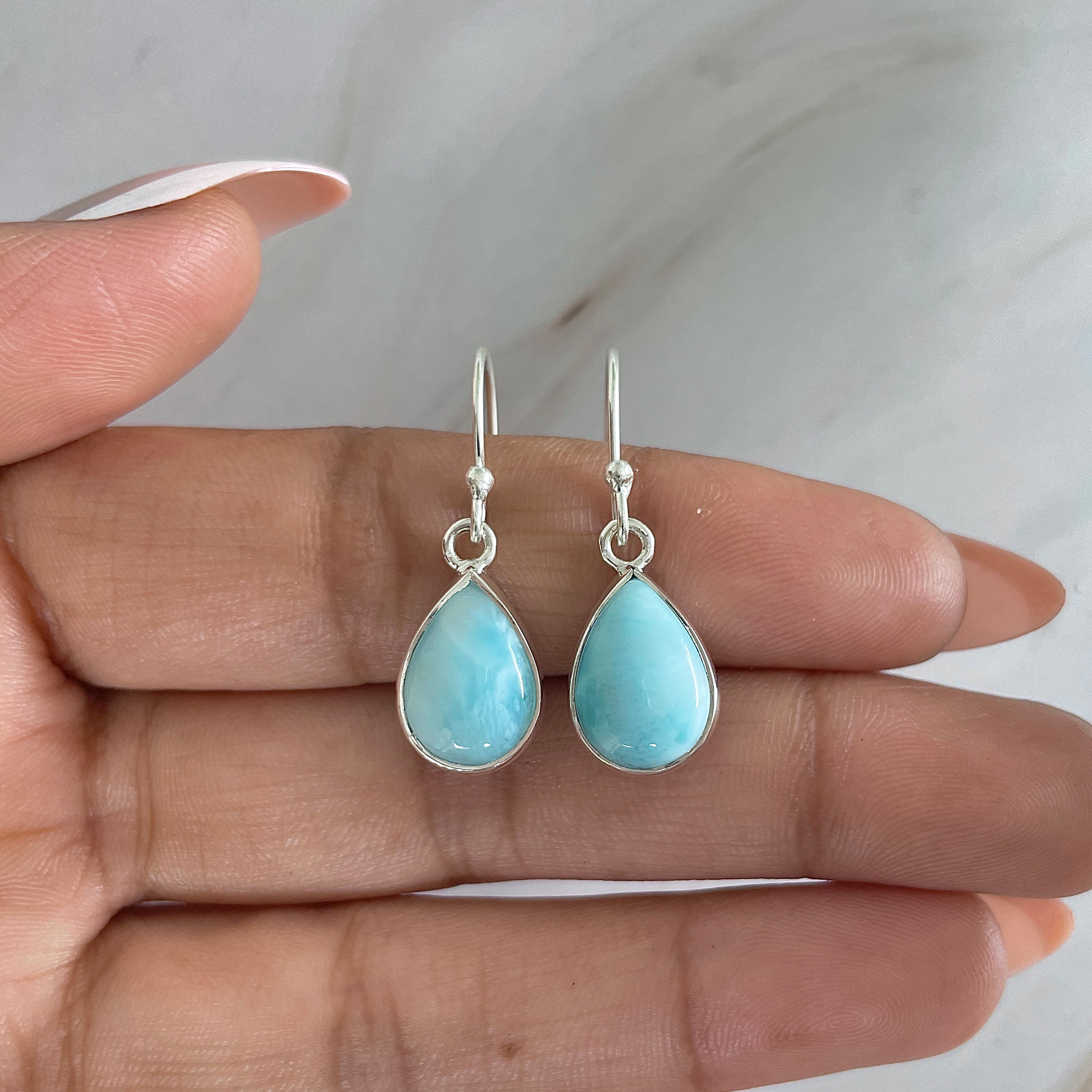 Larimar Earring-(LAR-E-1185.)