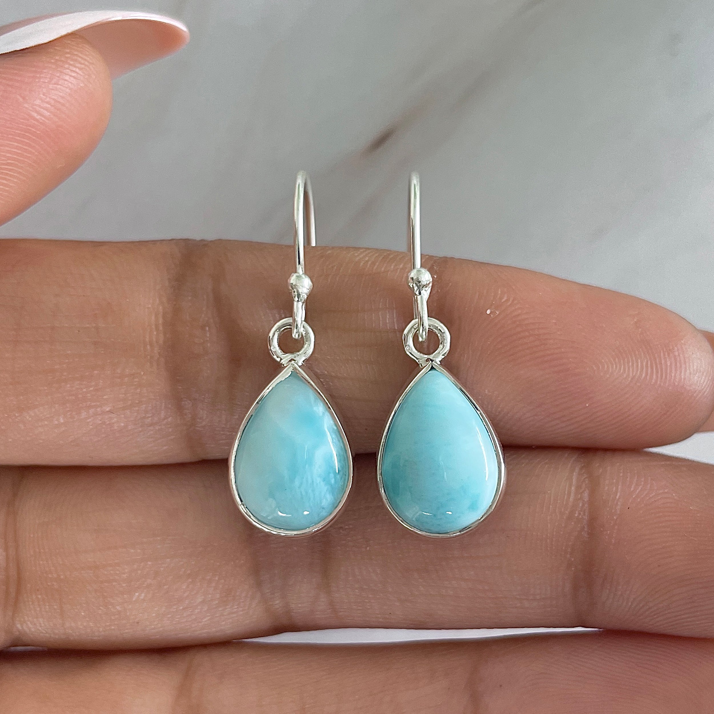 Larimar Earring-(LAR-E-1185.)