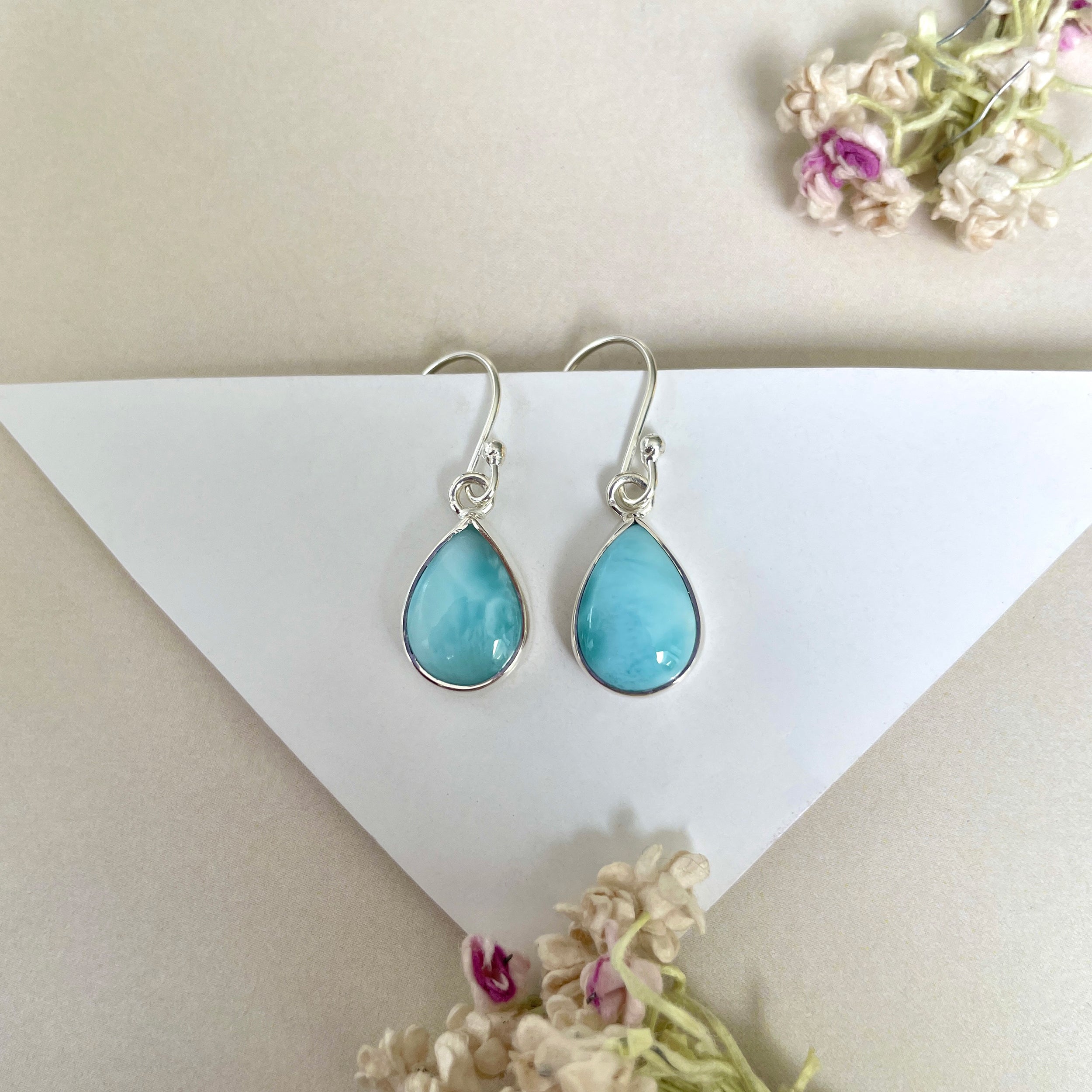 Larimar Earring-(LAR-E-1185.)