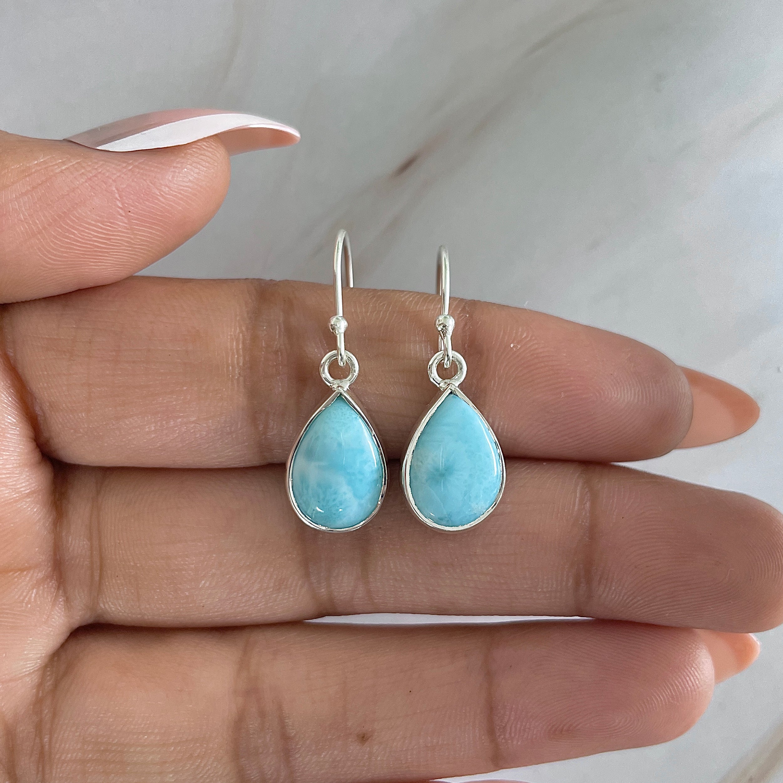 Larimar Earring-(LAR-E-1186.)