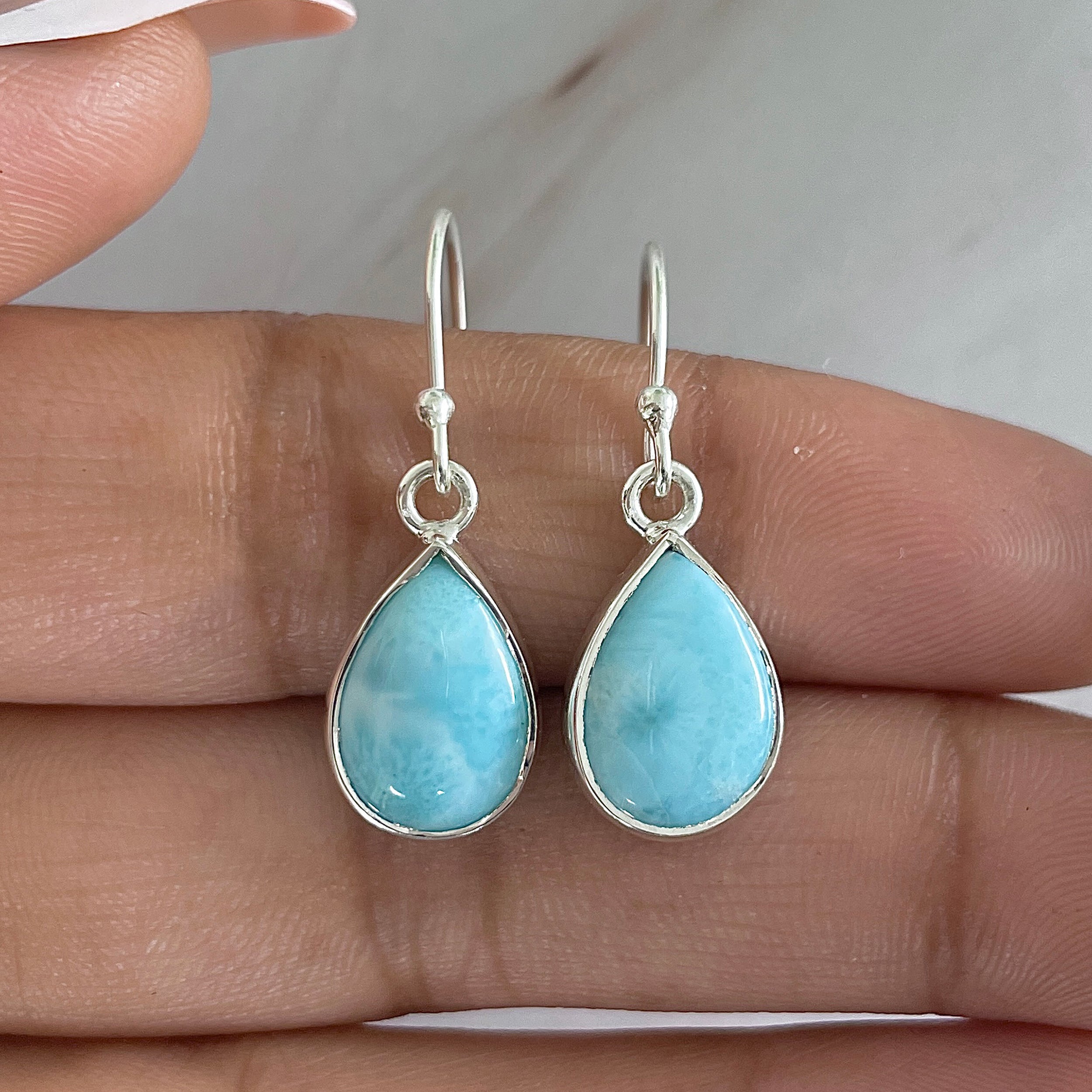 Larimar Earring-(LAR-E-1186.)