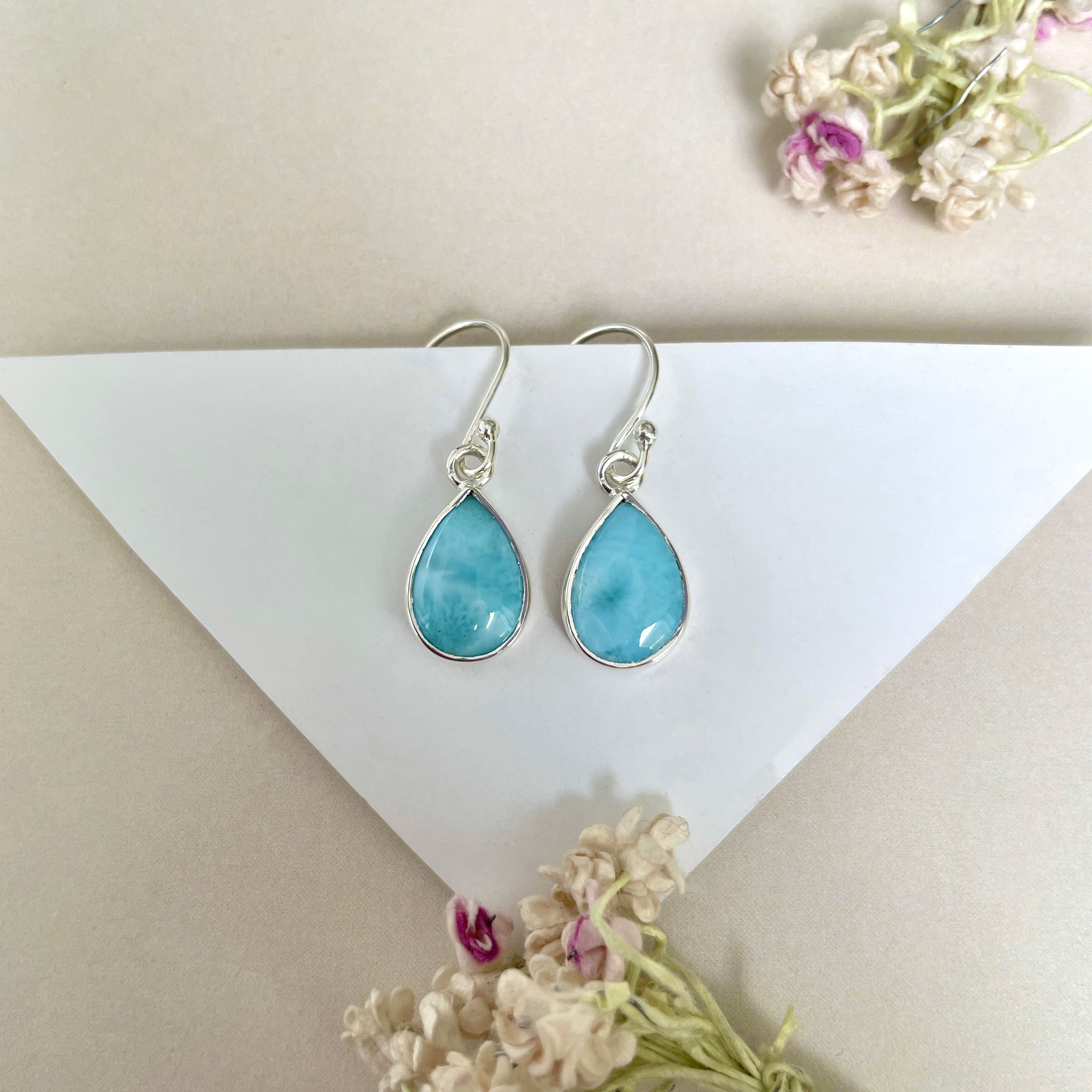 Larimar Earring-(LAR-E-1186.)