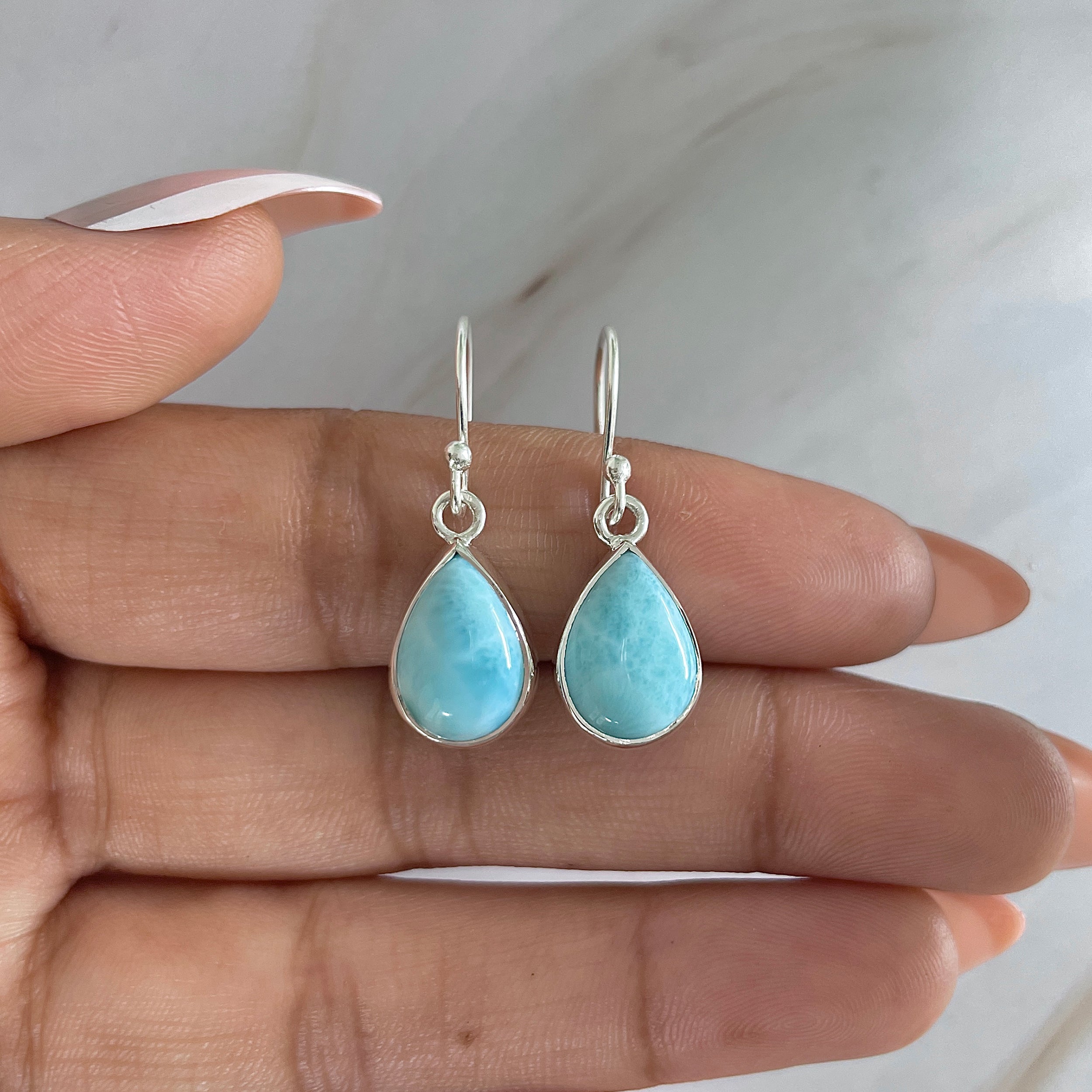 Larimar Earring-(LAR-E-1187.)