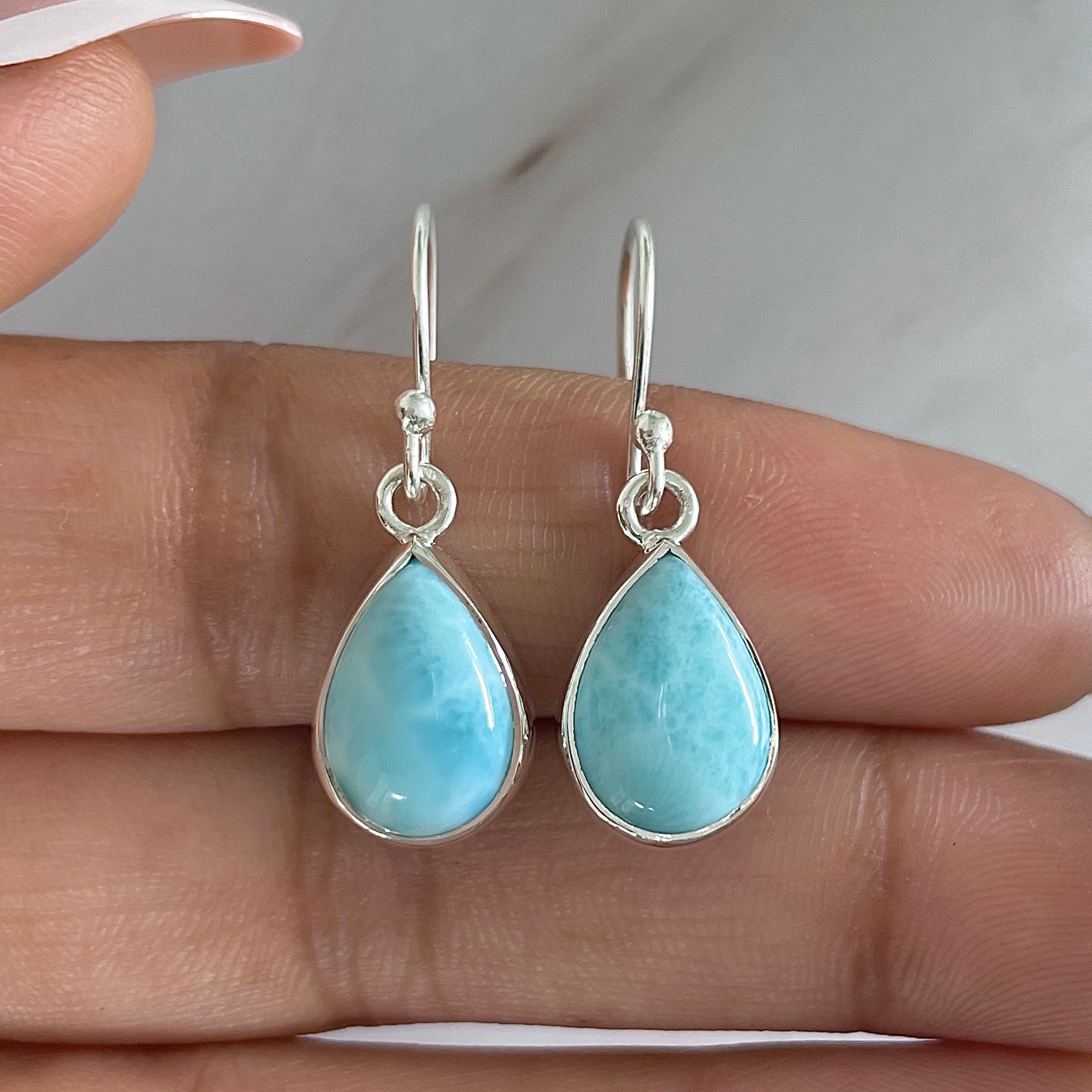 Larimar Earring-(LAR-E-1187.)