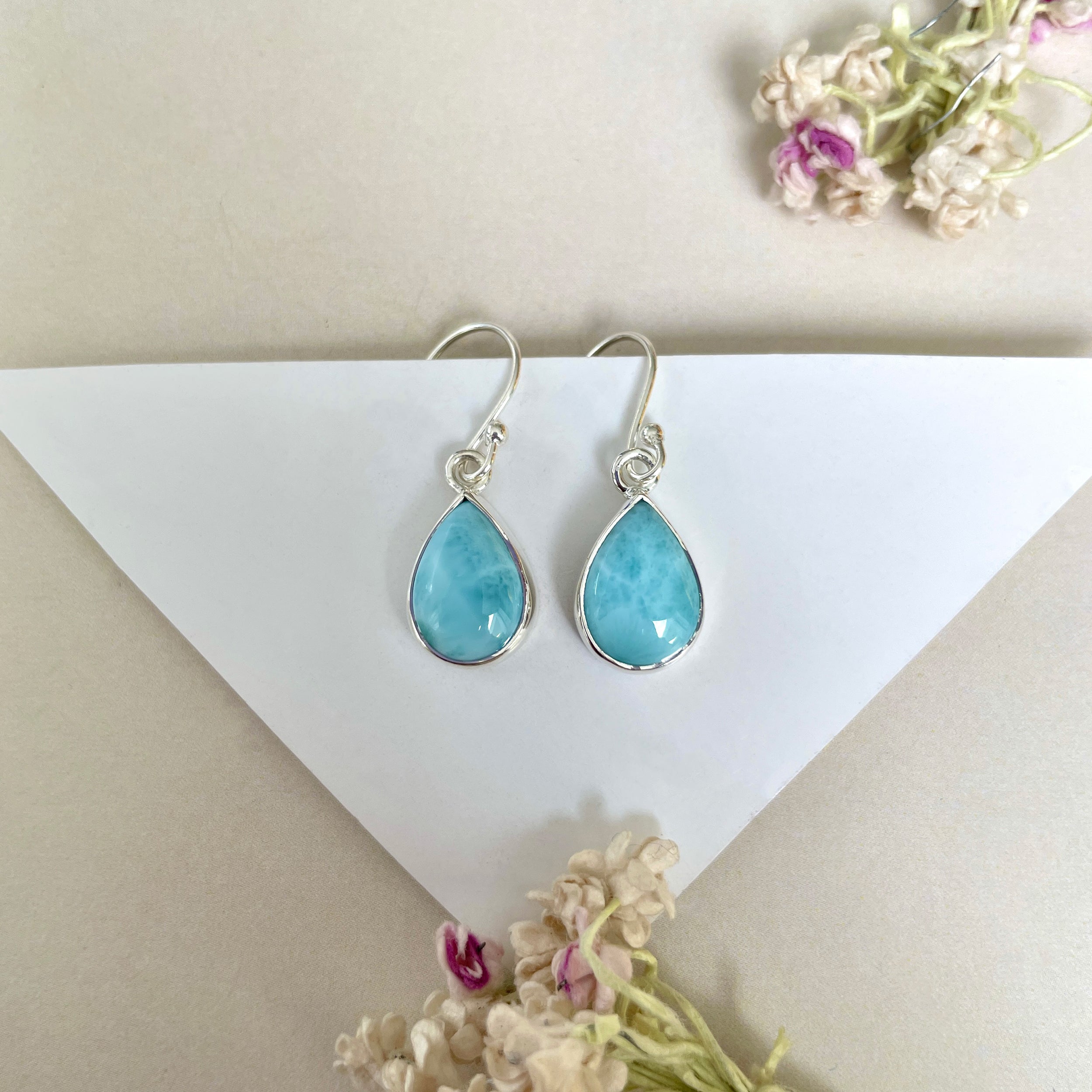Larimar Earring-(LAR-E-1187.)