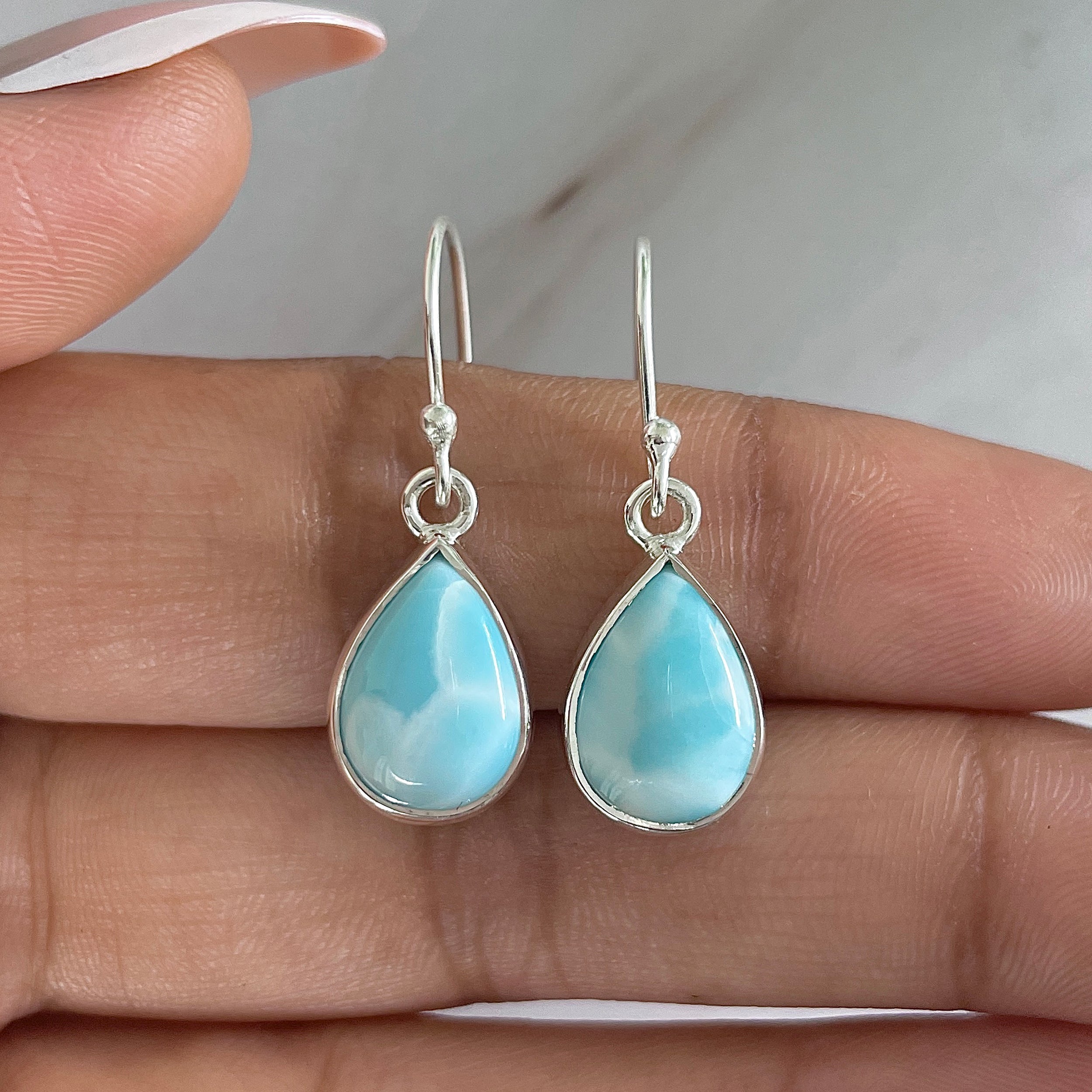 Larimar Earring-(LAR-E-1188.)