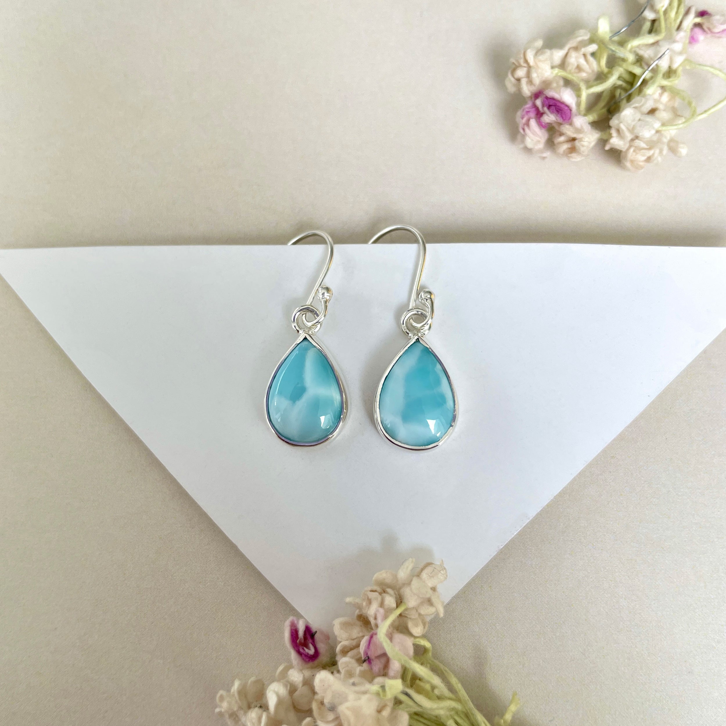 Larimar Earring-(LAR-E-1188.)