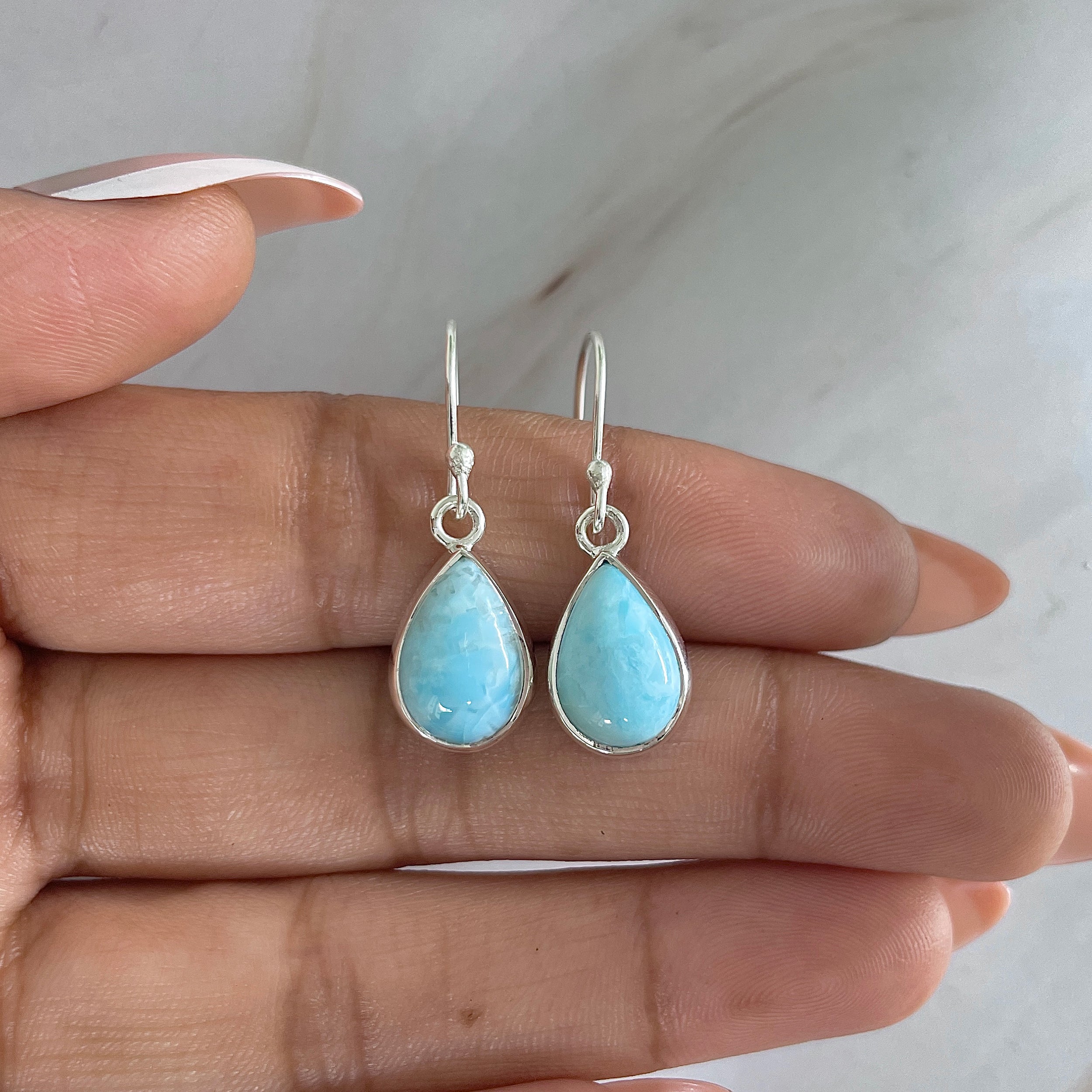 Larimar Earring-(LAR-E-1189.)