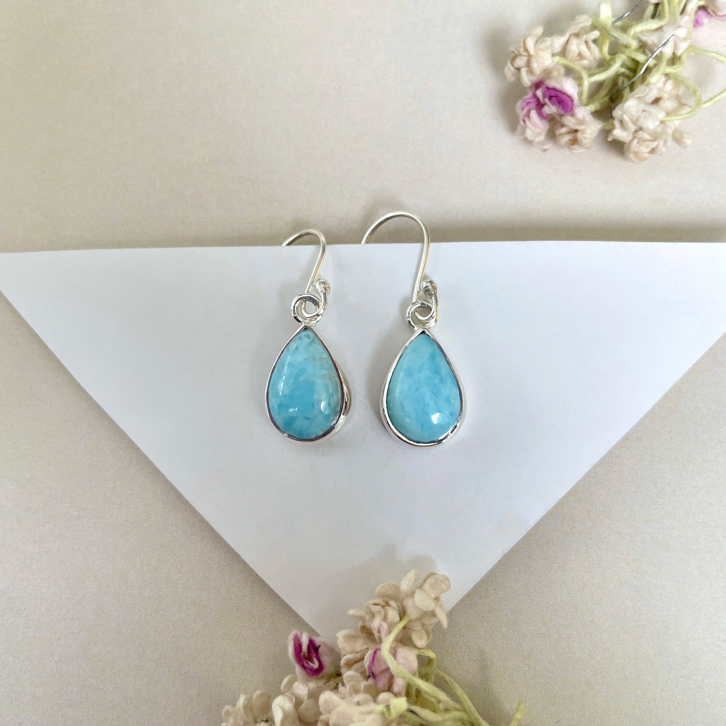 Larimar Earring-(LAR-E-1189.)