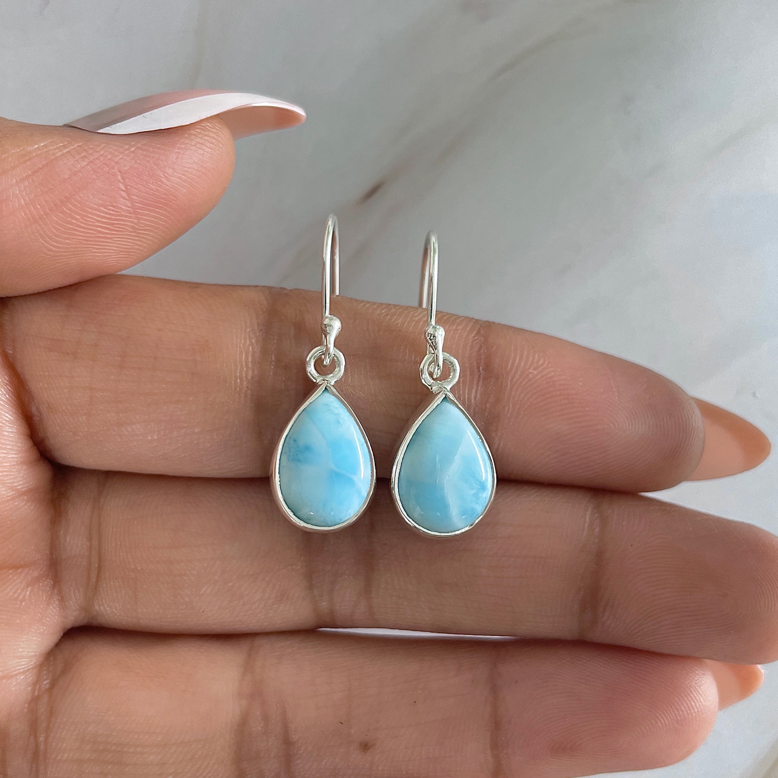 Larimar Earring-(LAR-E-1190.)