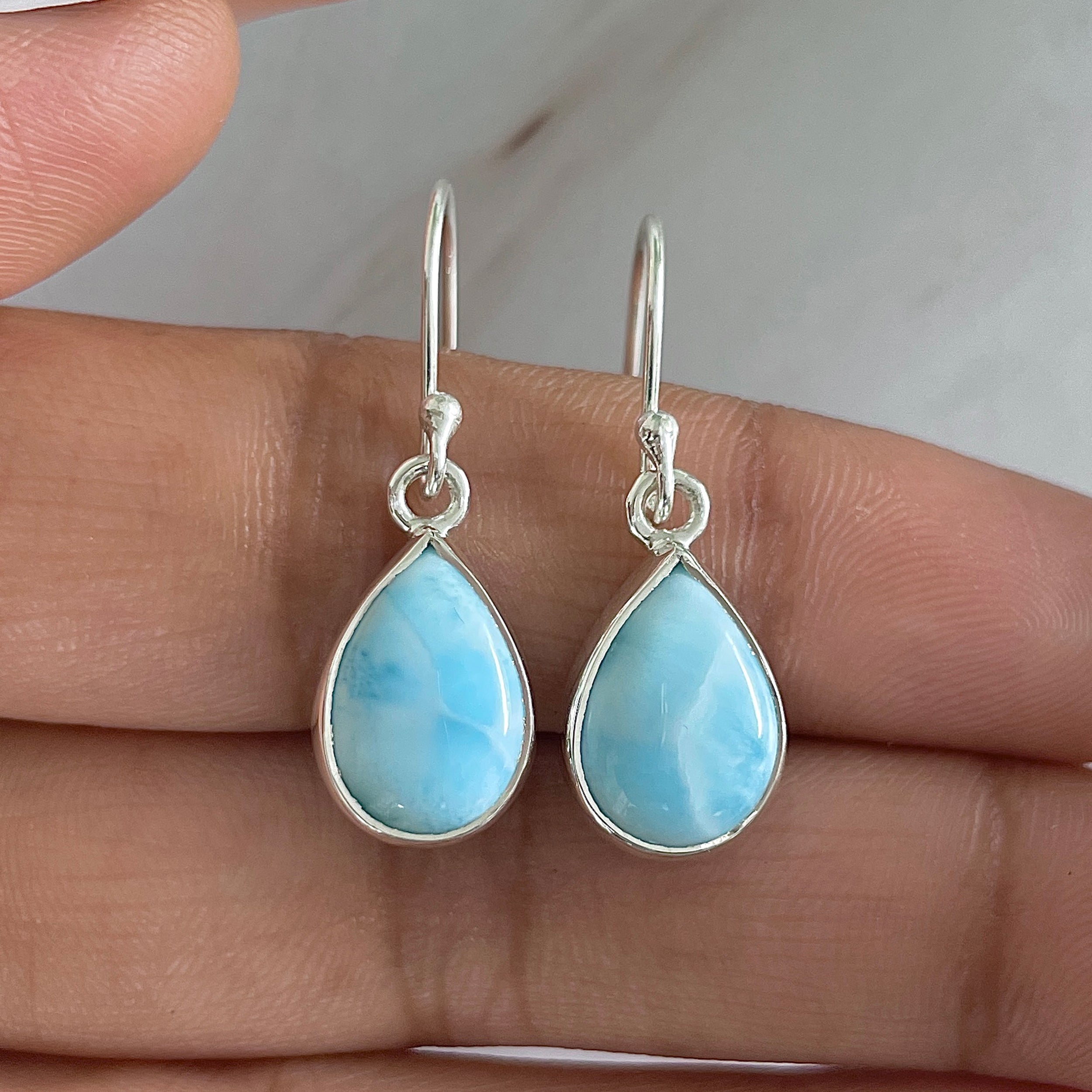 Larimar Earring-(LAR-E-1190.)