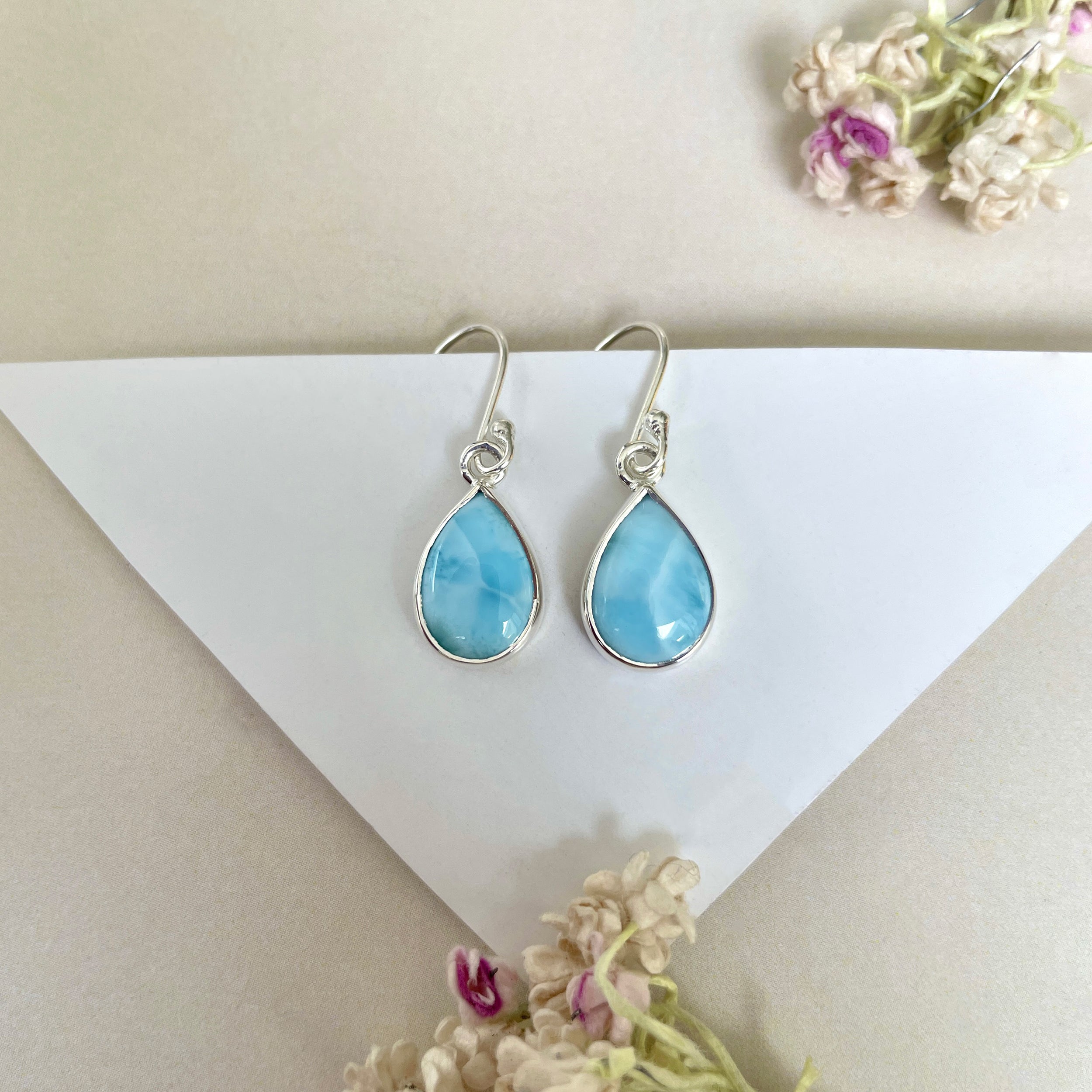 Larimar Earring-(LAR-E-1190.)
