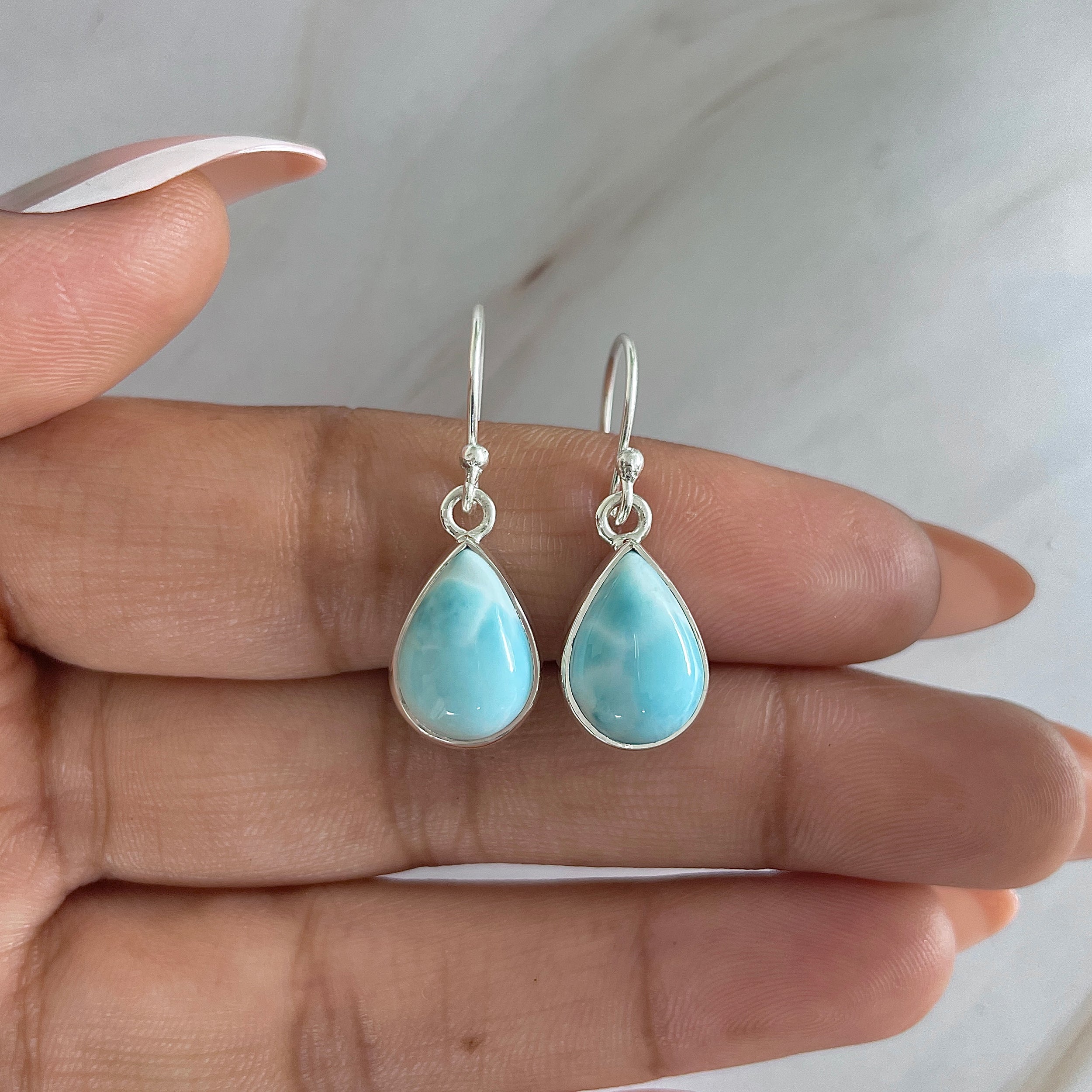 Larimar Earring-(LAR-E-1191.)