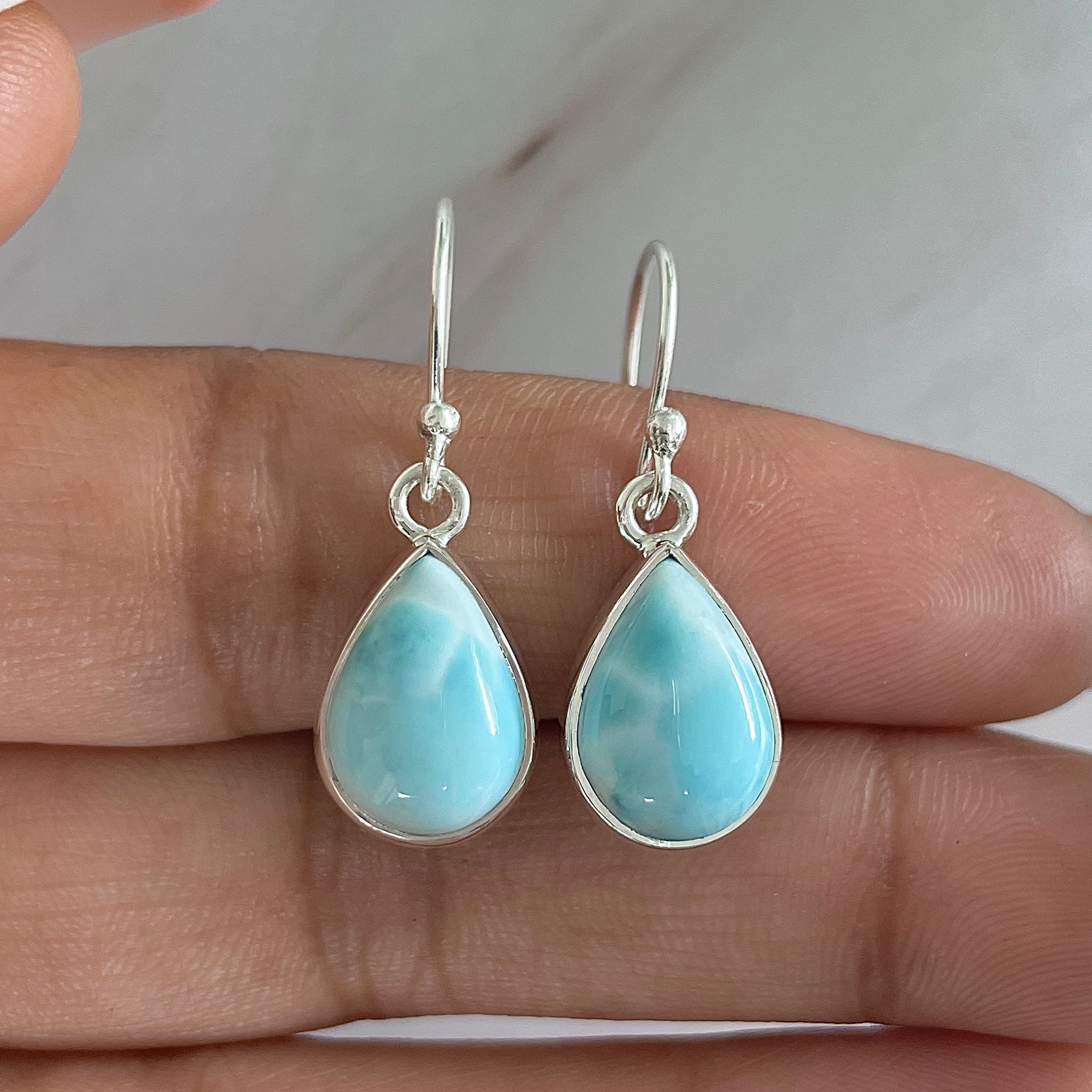 Larimar Earring-(LAR-E-1191.)