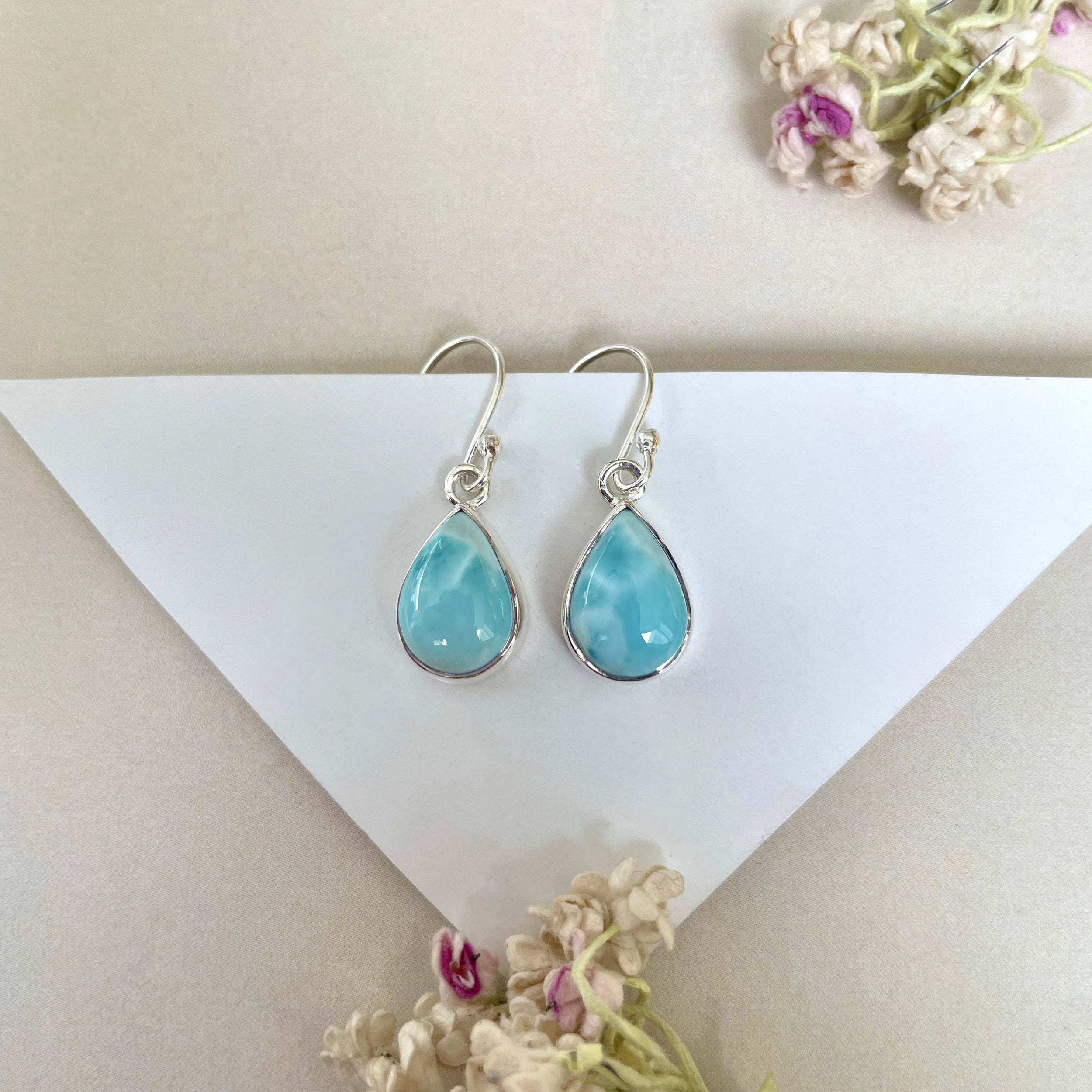 Larimar Earring-(LAR-E-1191.)