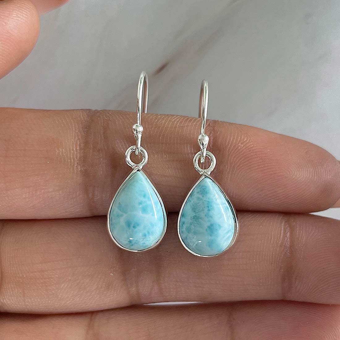 Larimar Earring-(LAR-E-1192.)