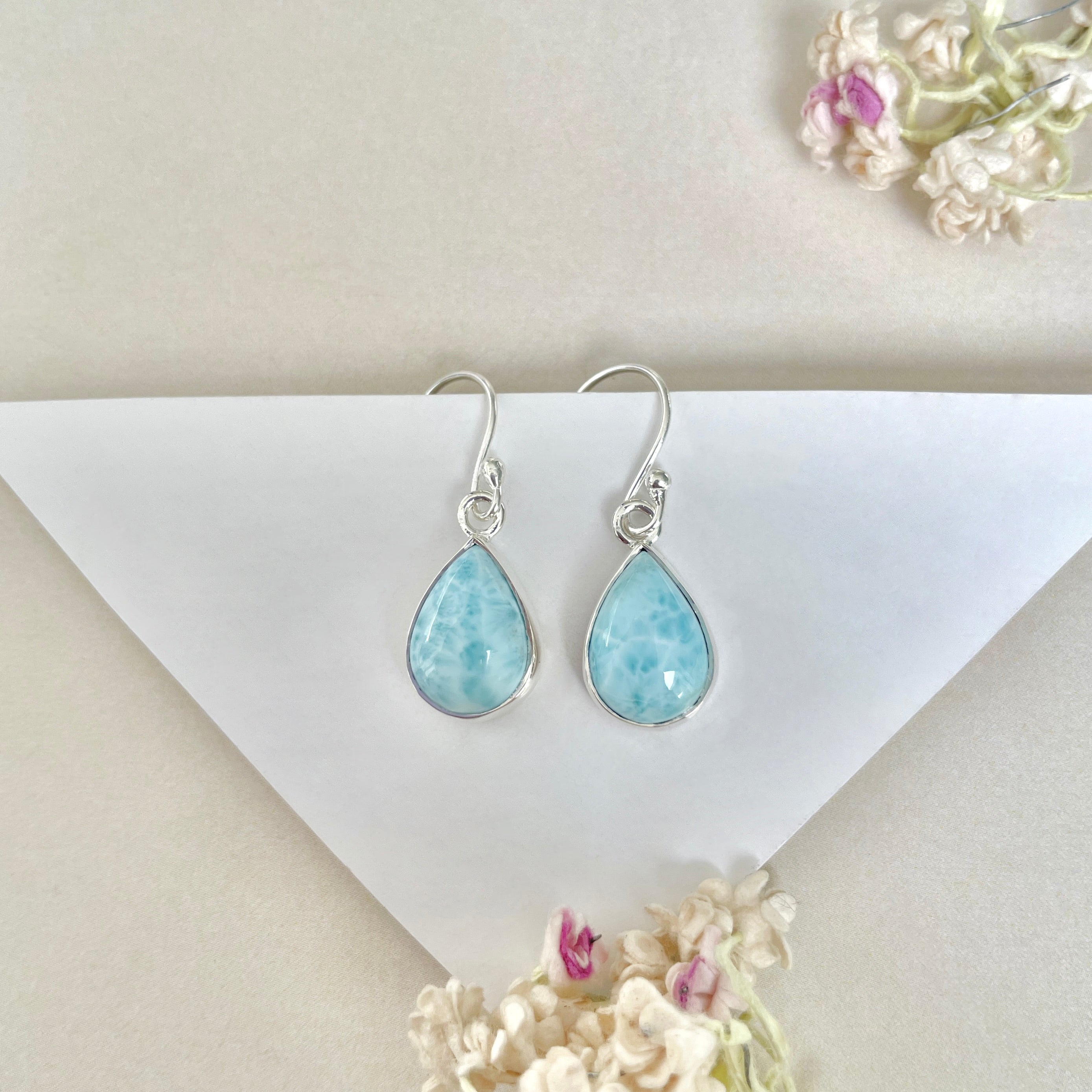 Larimar Earring-(LAR-E-1192.)