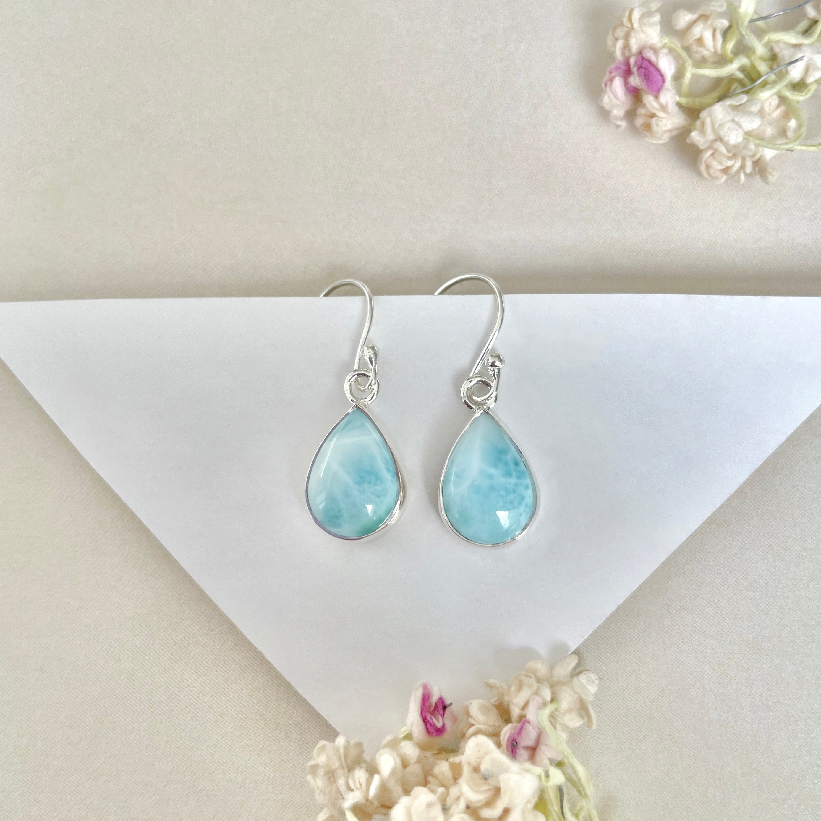 Larimar Earring-(LAR-E-1198.)