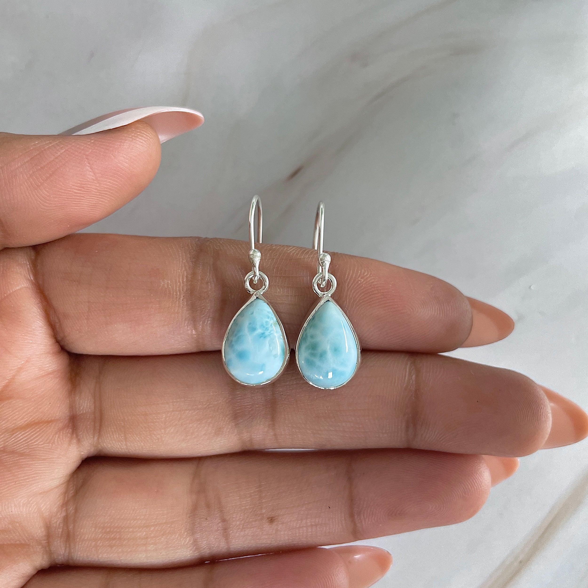 Larimar Earring-(LAR-E-1201.)