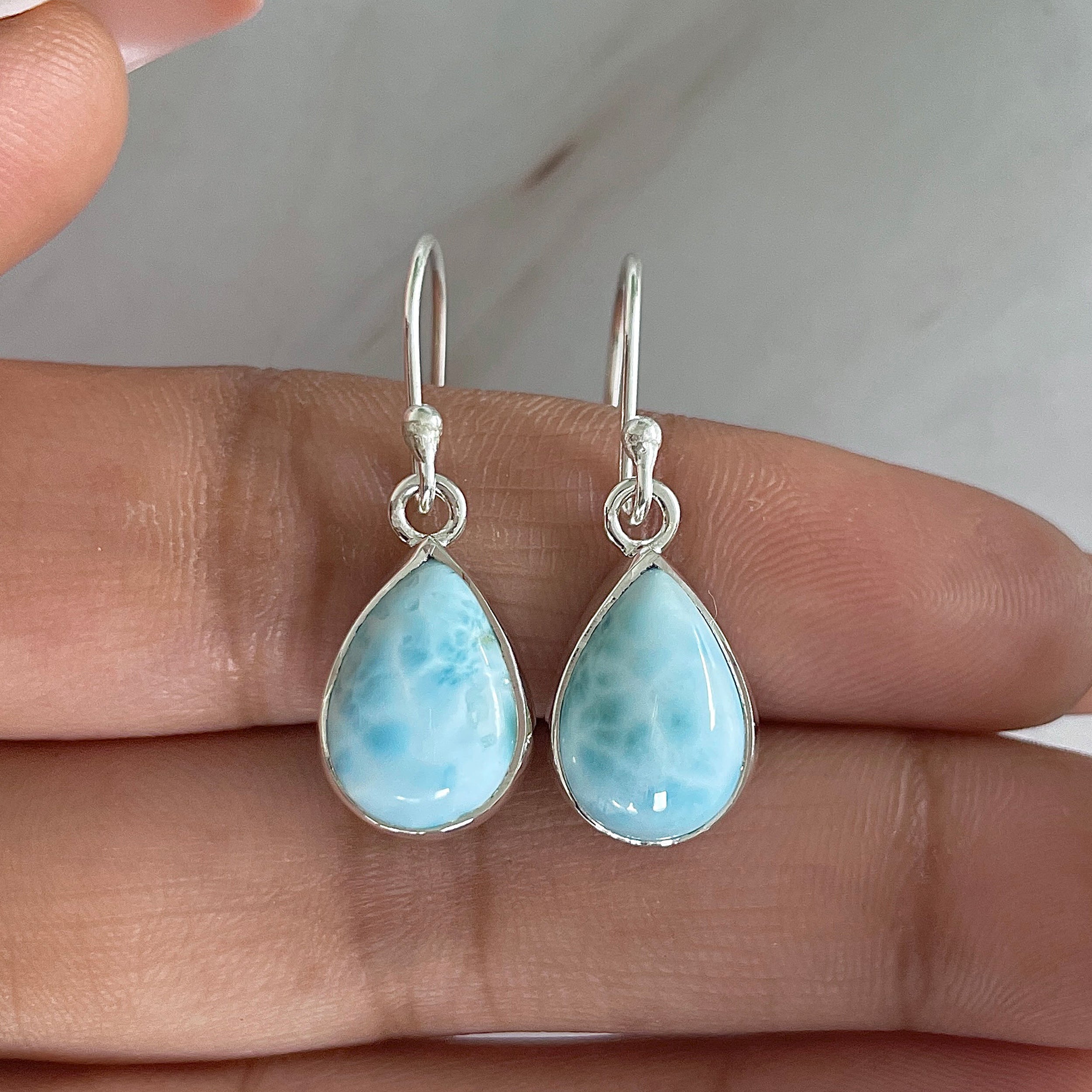 Larimar Earring-(LAR-E-1201.)